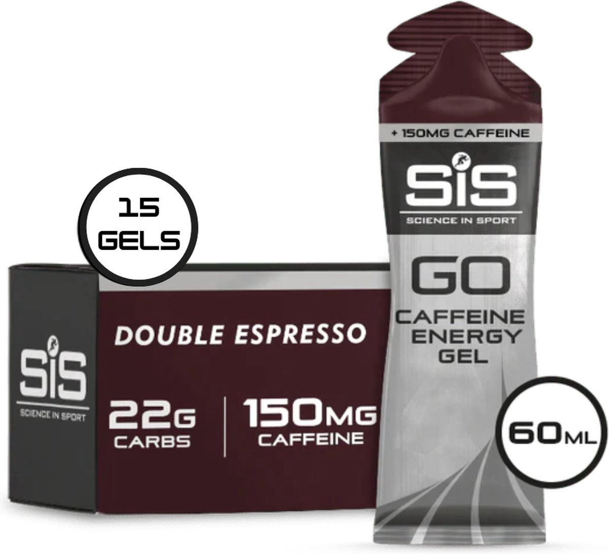 SiS GO Isotonic Energygel + Caffeina Doppio Espresso 15 pezzi