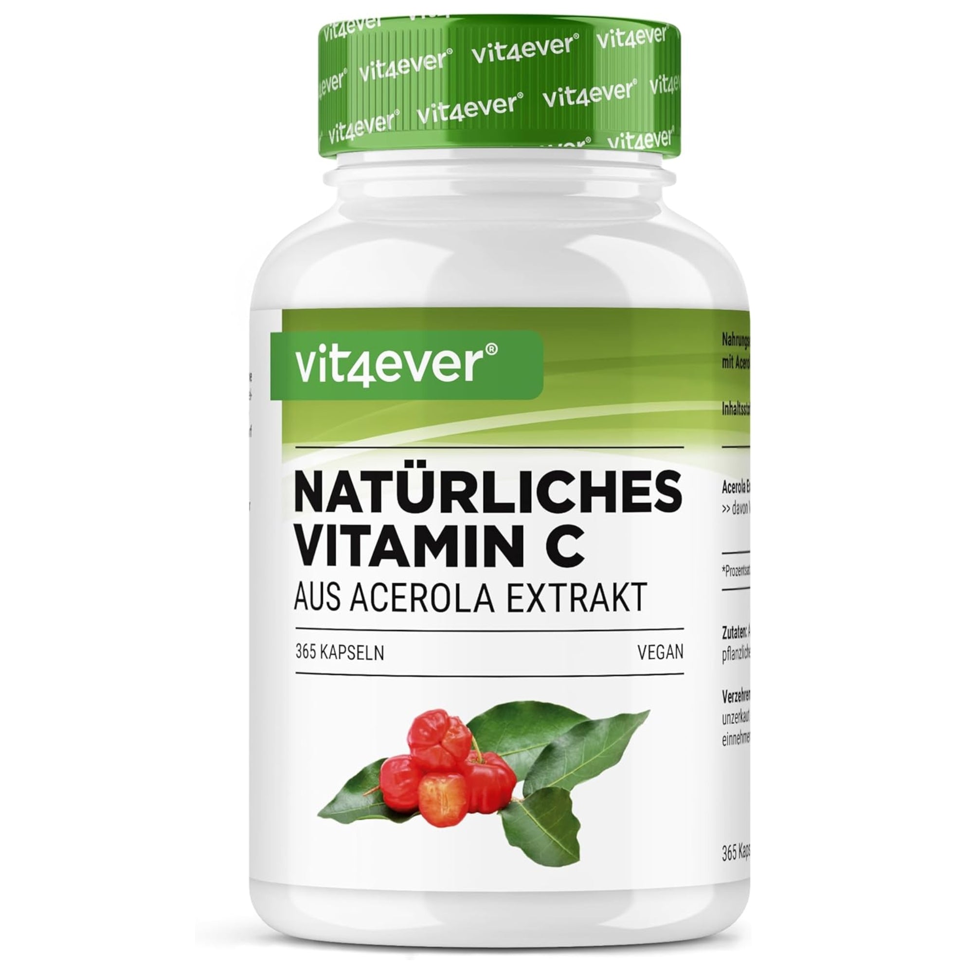 Estratto di Acerola Vitamina C Naturale | 240 Capsule | Vit4ever