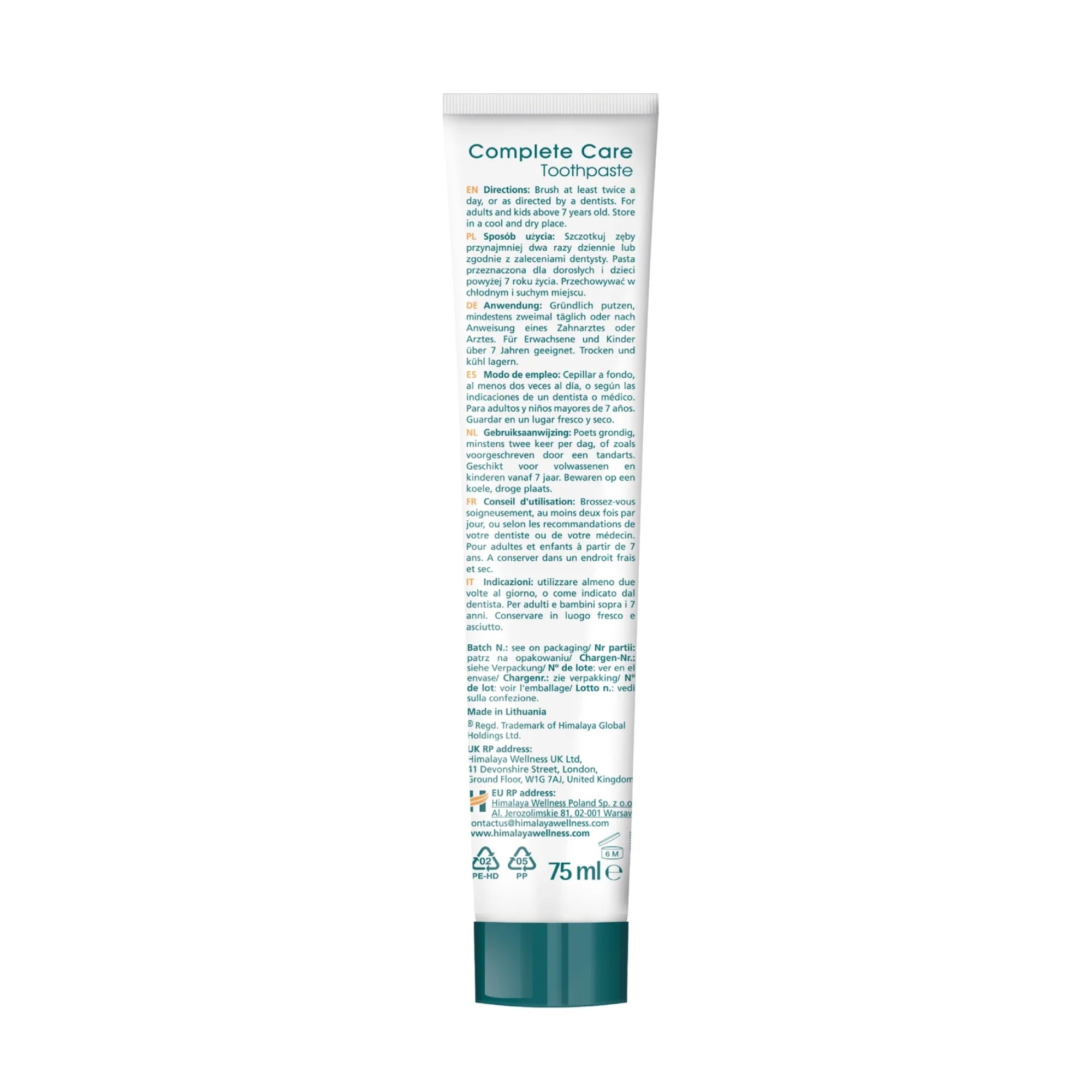 Botanique Complete Care Dentifricio alla Menta | 75 ml | Himalaya