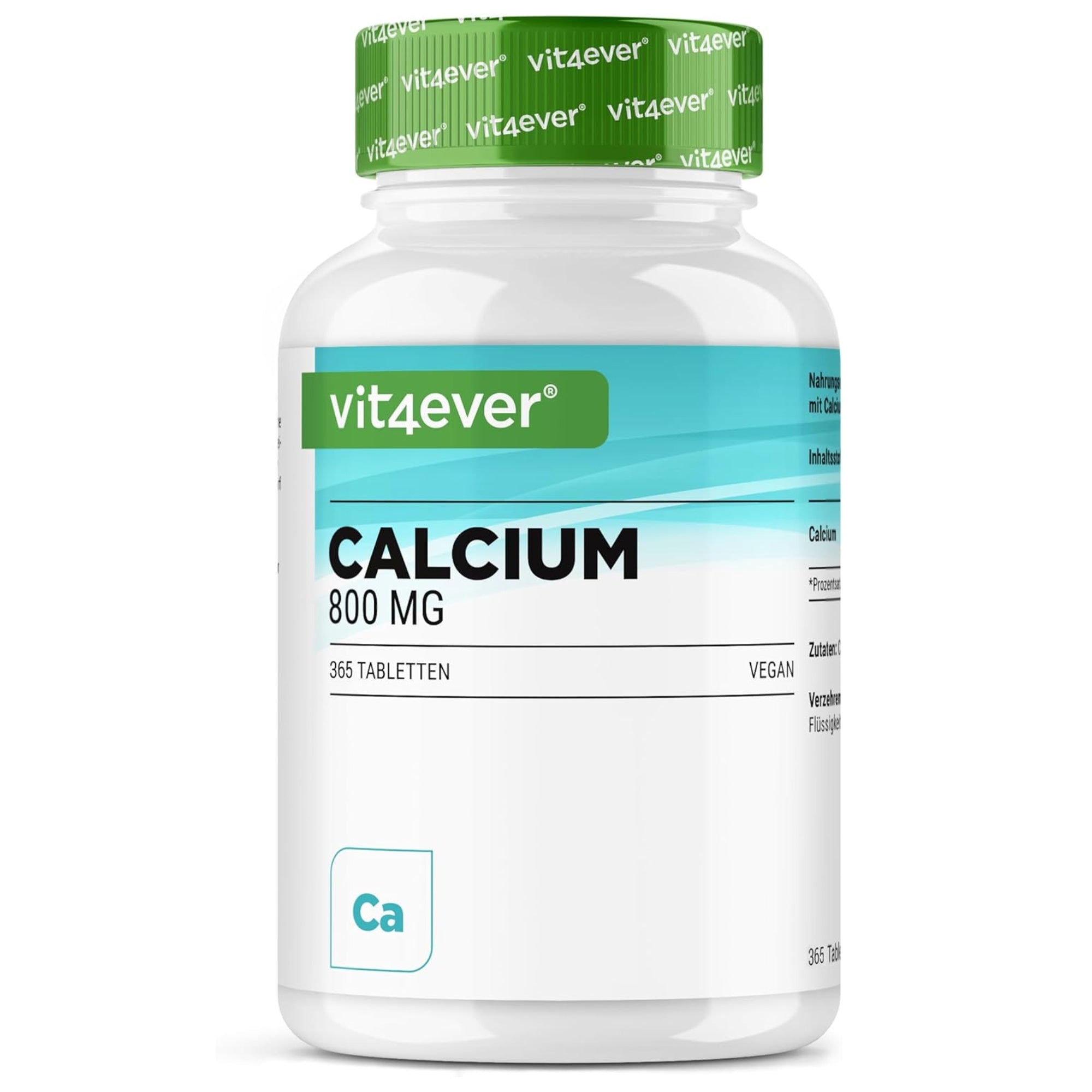Calcio 800 mg Carbonato di Calcio | 240 o 365 Compresse | Vit4ever