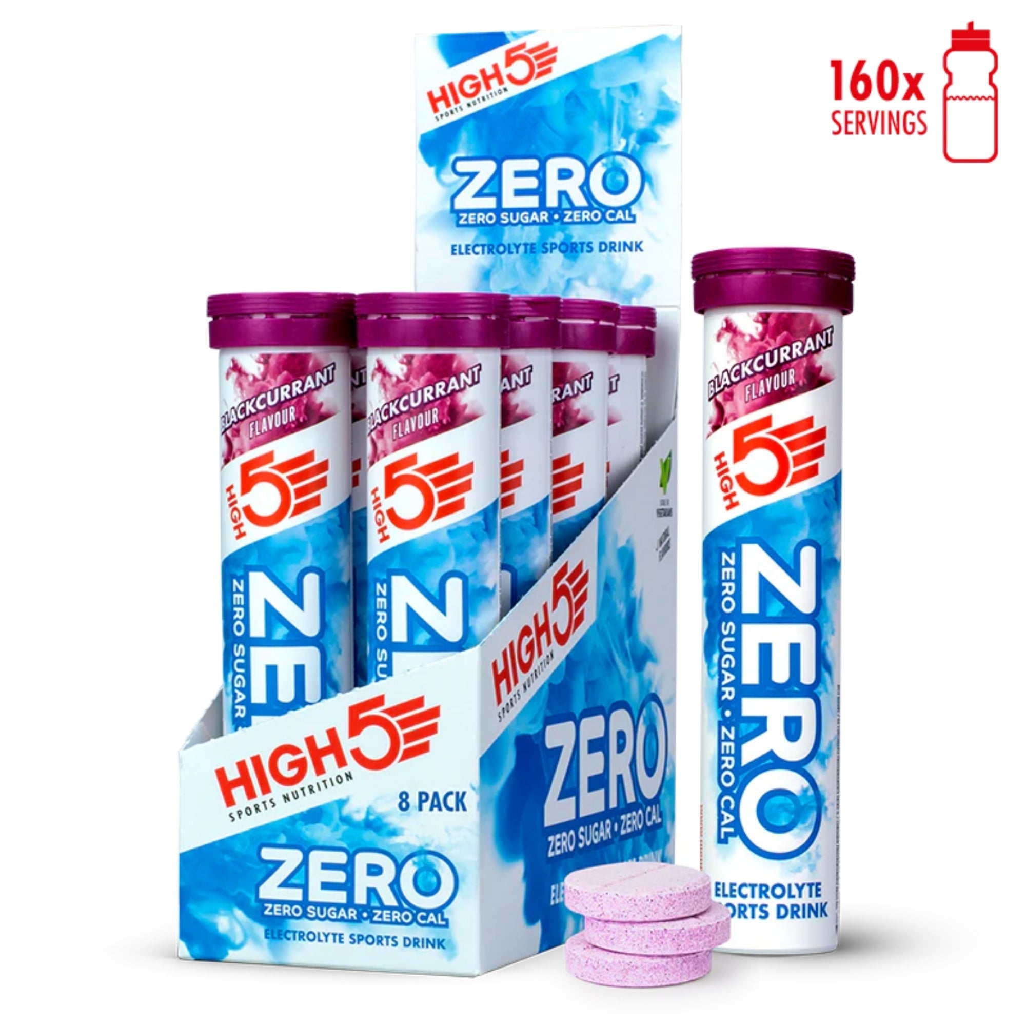 HIGH5 ZERO Ribes Nero | compresse effervescenti di elettroliti