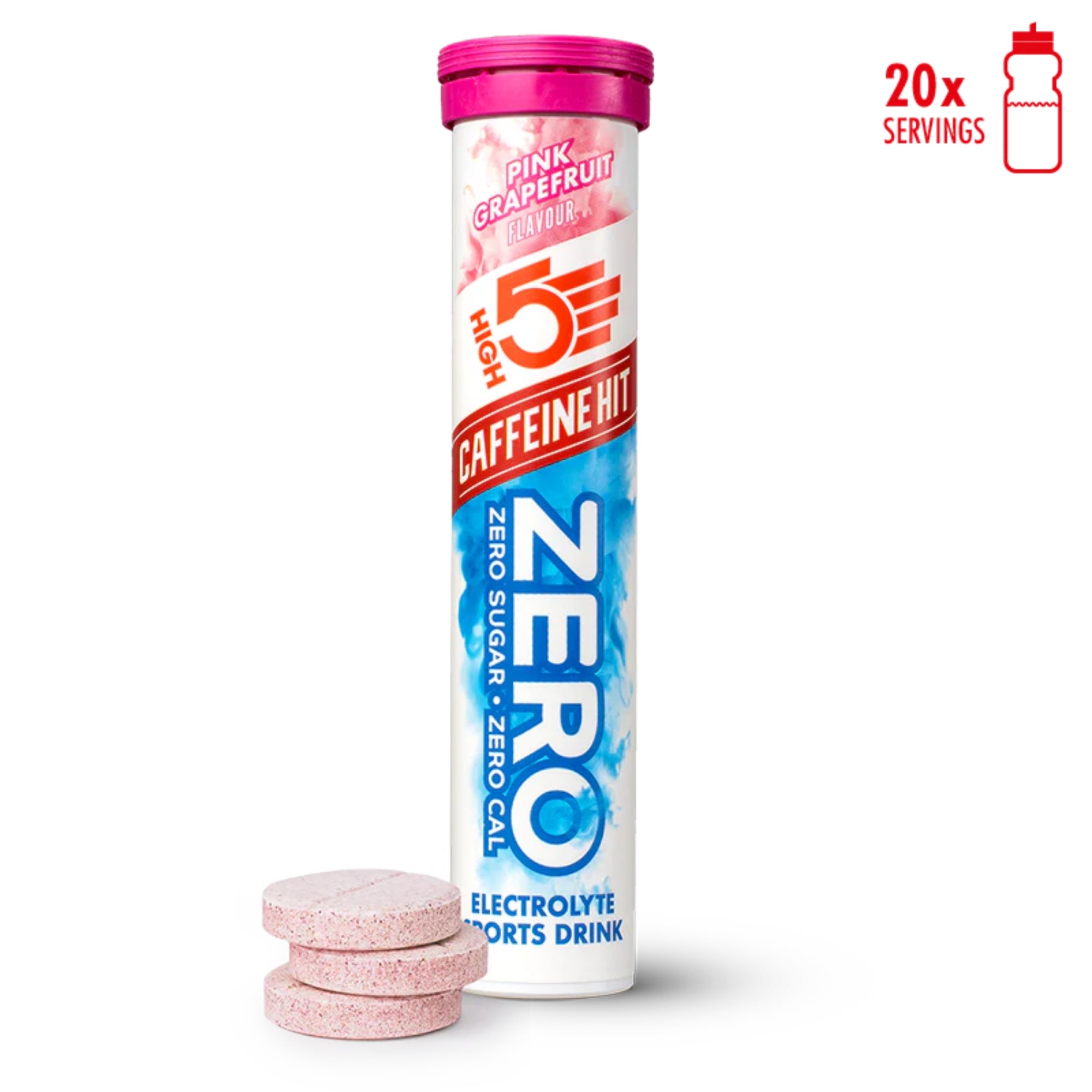 HIGH5 ZERO Caffeine Hit Pompelmo Rosa | compresse effervescenti di elettroliti