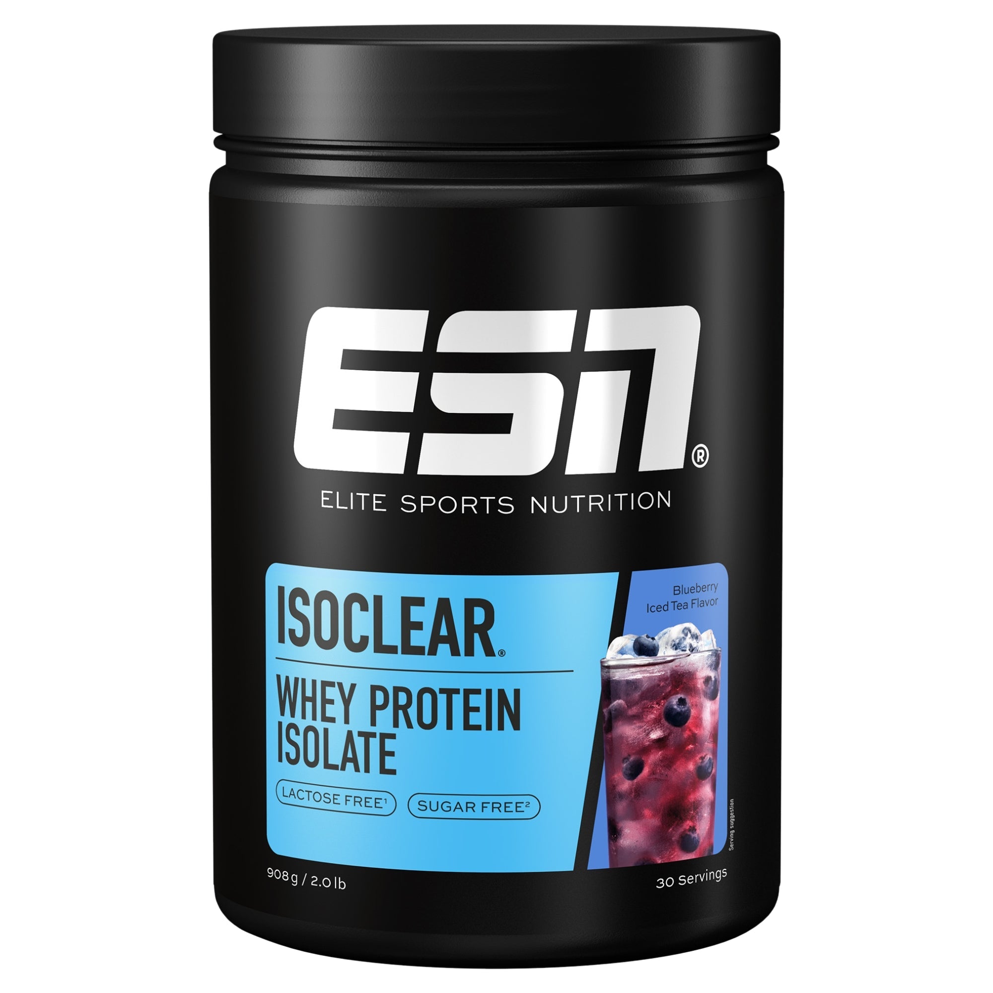 ESN Isoclear Blueberry Iced Tea 908g - frullato proteico limpido a base di isolato di whey senza zucchero senza lattosio | acquista in Italia