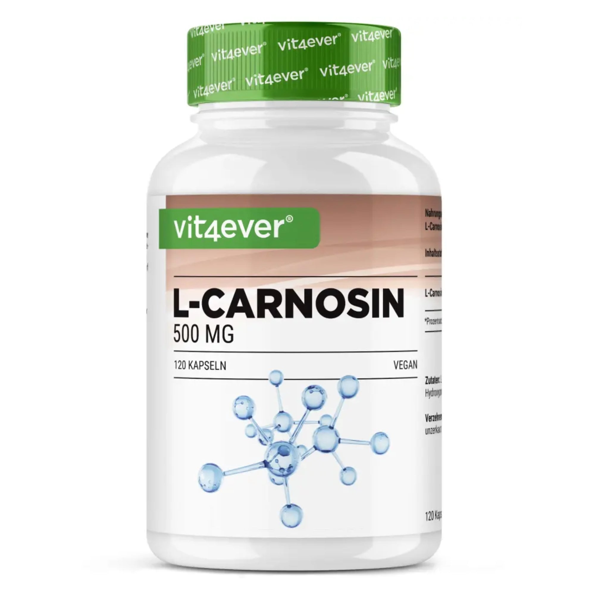 L-Carnosina 500mg 120 capsule vista frontale