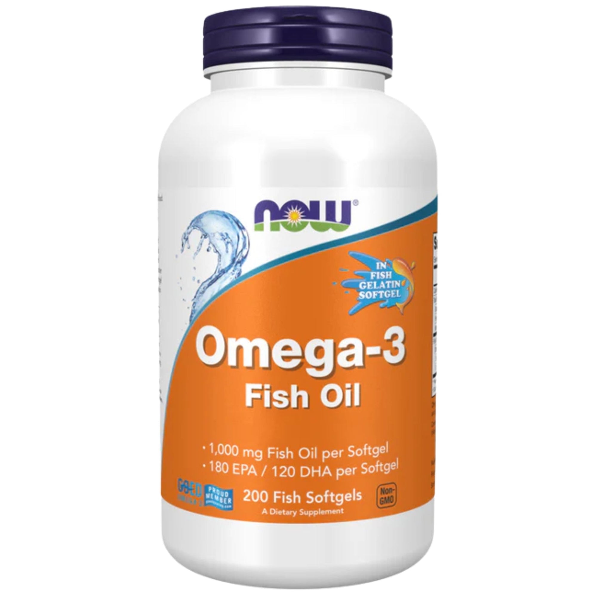 Olio di pesce Omega-3 200 softgel NOW Foods