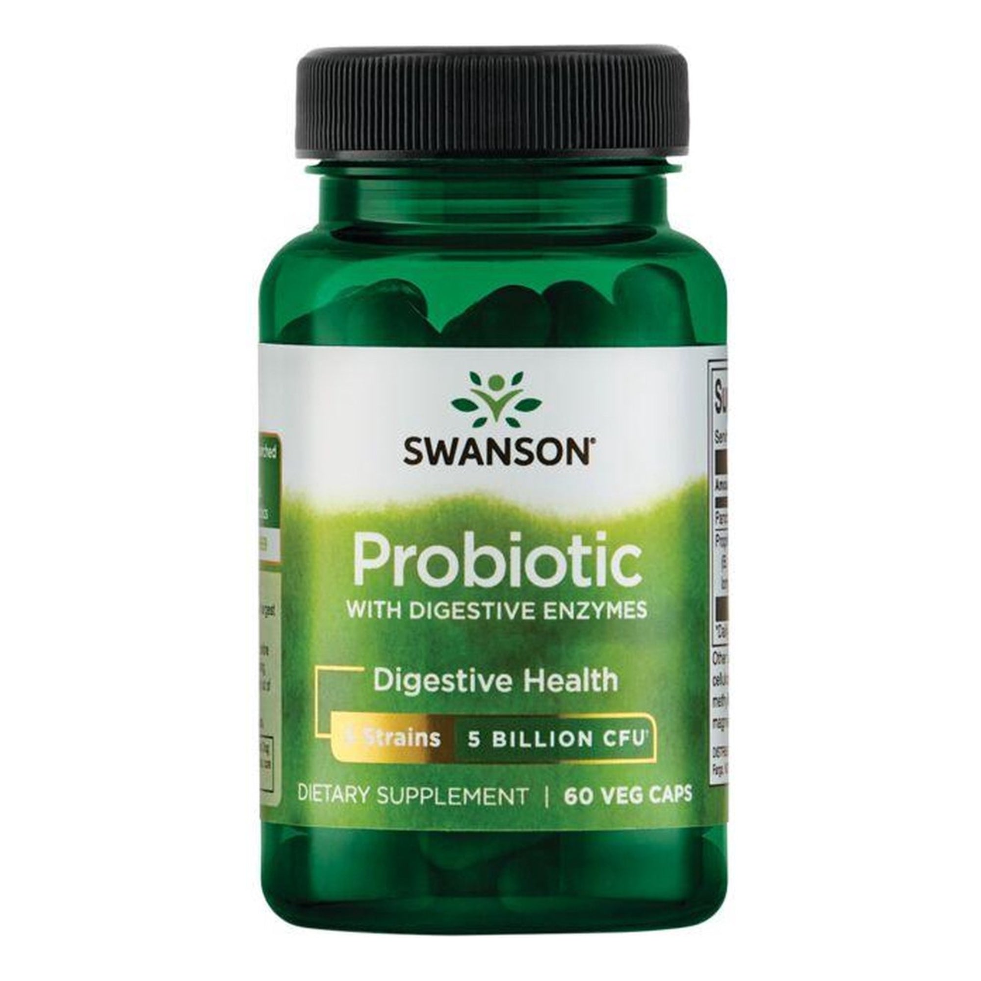 Swanson Probiotici con enzimi digestivi 5 miliardi CFU (Probiotic with Digestive Enzymes) 60 capsule - integratore alimentare