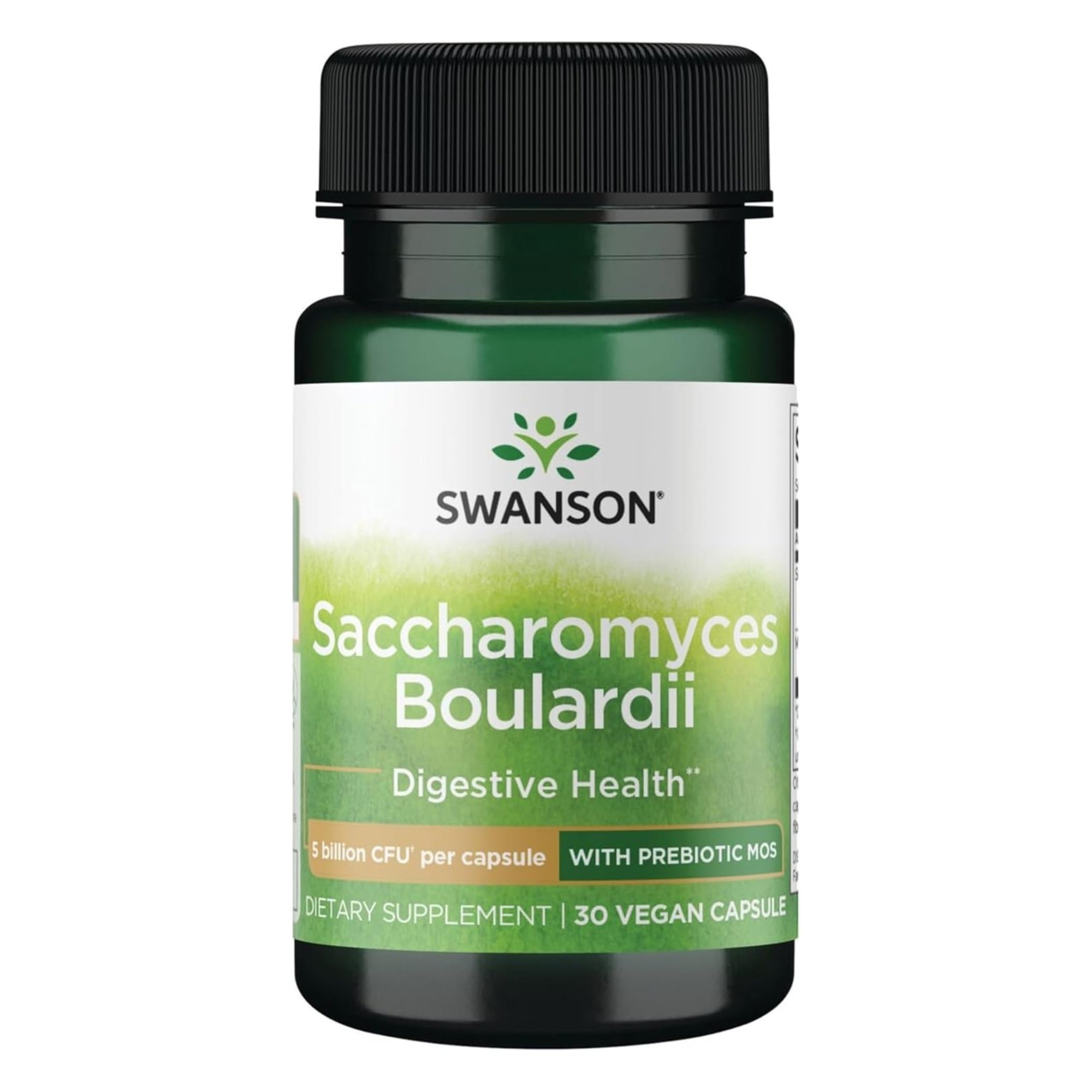 Swanson Saccharomyces Boulardii con Prebiotic MOS (5 miliardi CFU) 30 capsule - integratore alimentare