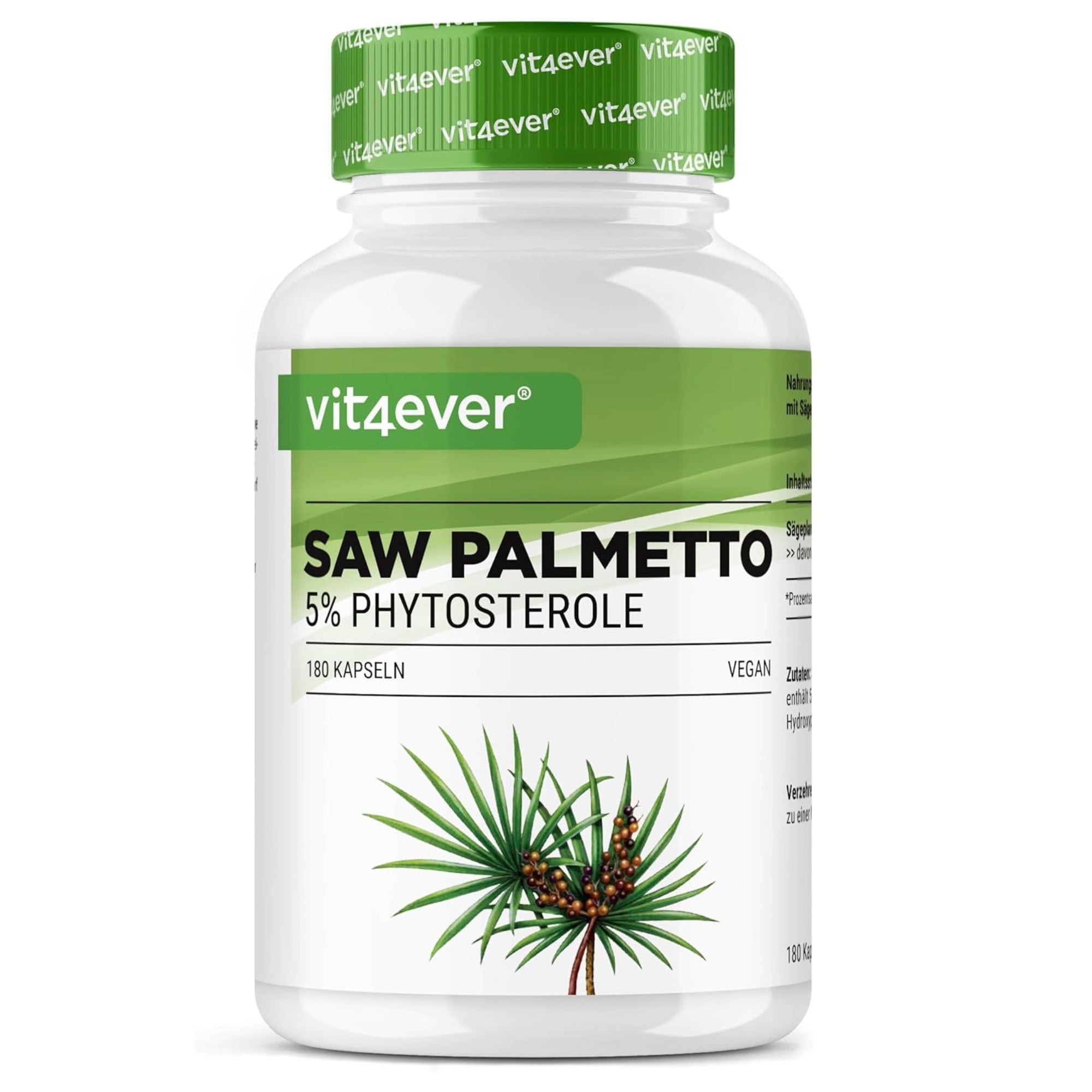 Estratto di Saw Palmetto 500mg | 180 Capsule | Vit4ever