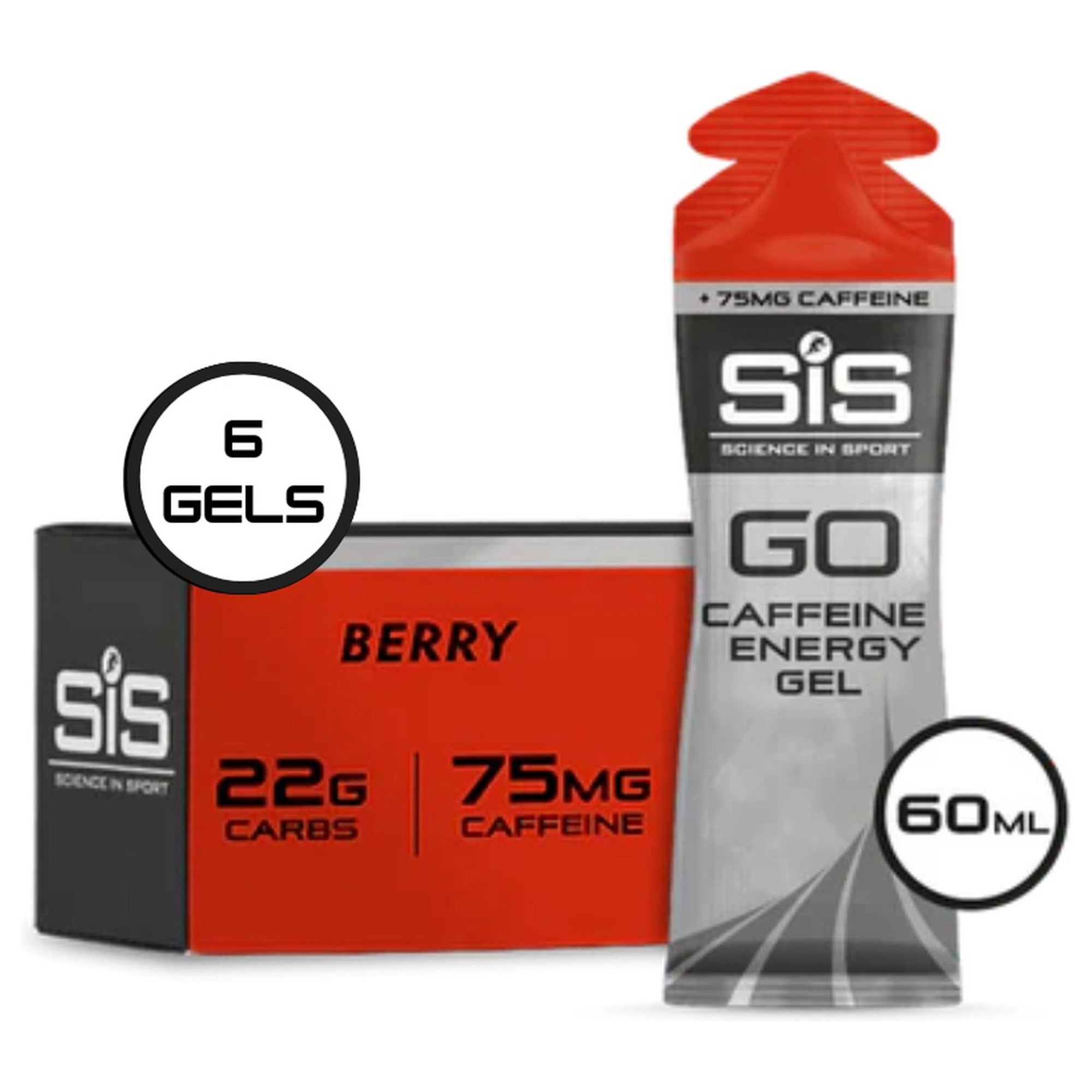 SiS GO Isotonic Energygel + Caffeina Frutti di Bosco 6 pezzi