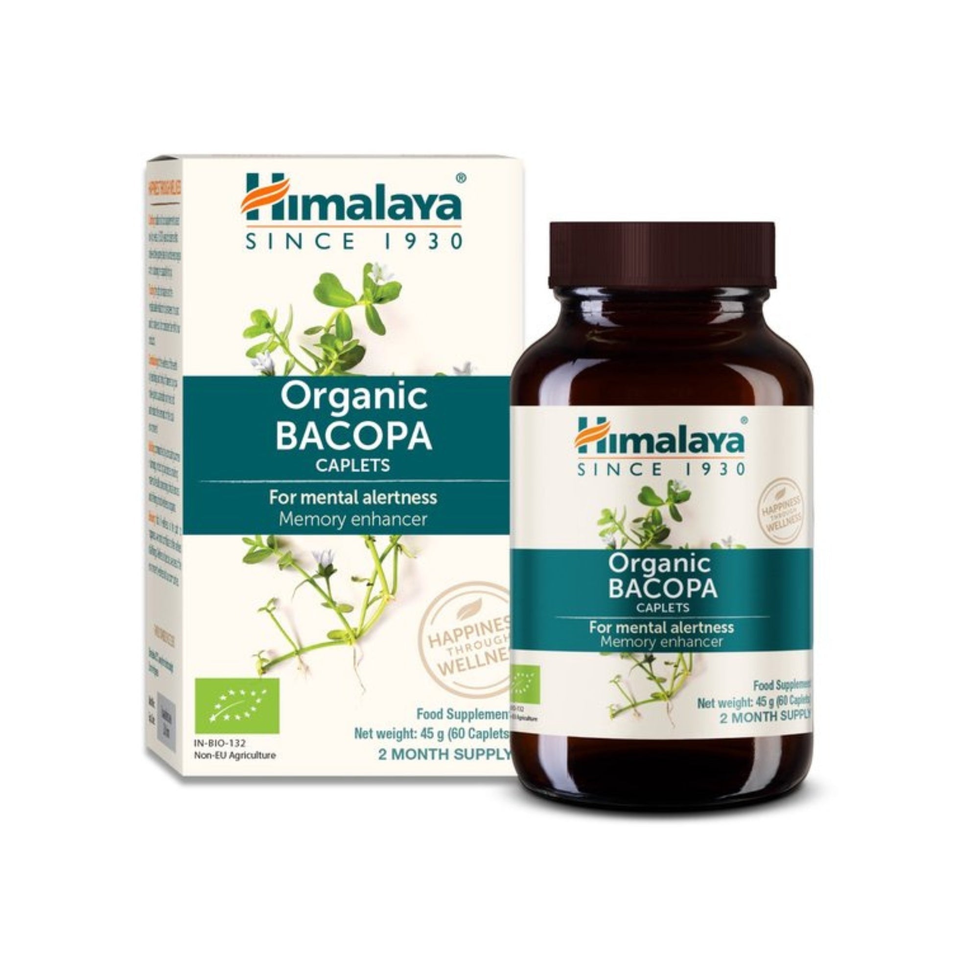 Organic Bacopa 750mg | 60 caplet | Himalaya