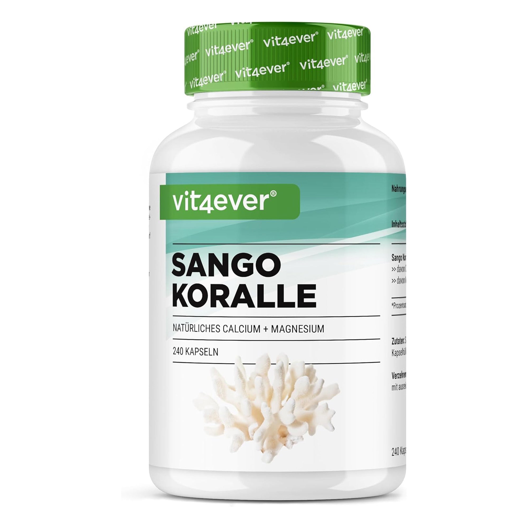 Corallo Marino Sango | Calcio e Magnesio | 240 Capsule | Vit4ever