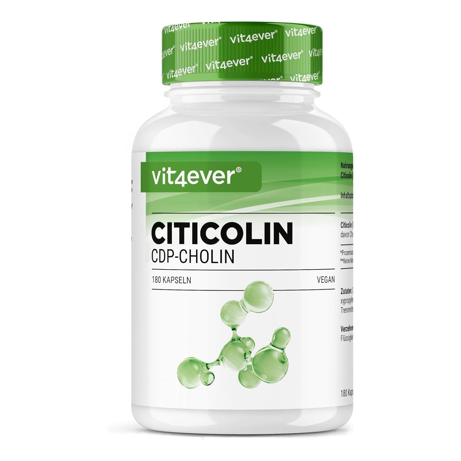Barattolo Vit4ever CDP Colina Citicolina 250 mg 180 capsule
