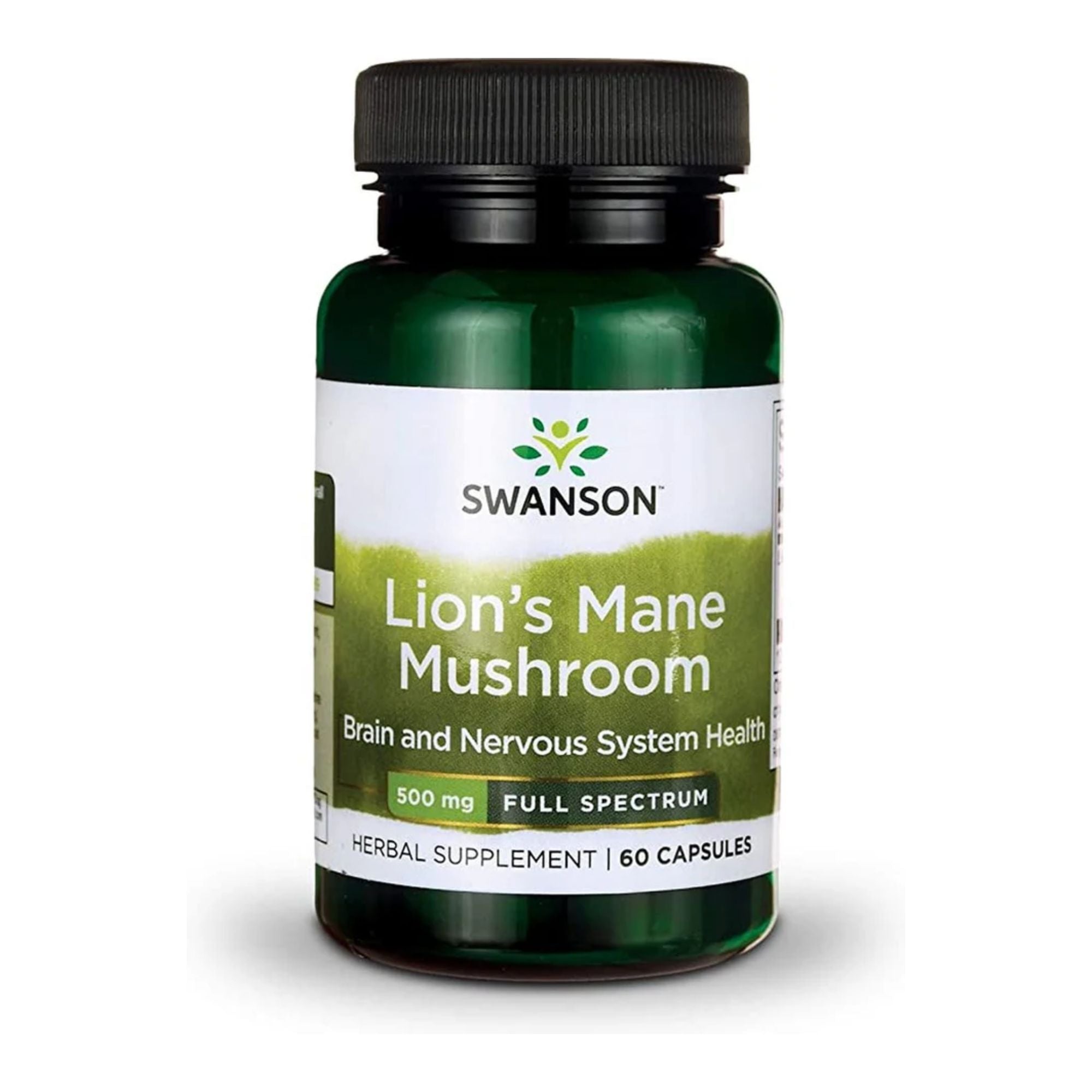 Swanson Lion's Mane Mushroom | 500mg Capsule Vegane | Supporto Cognitivo e Neuroprotettivo