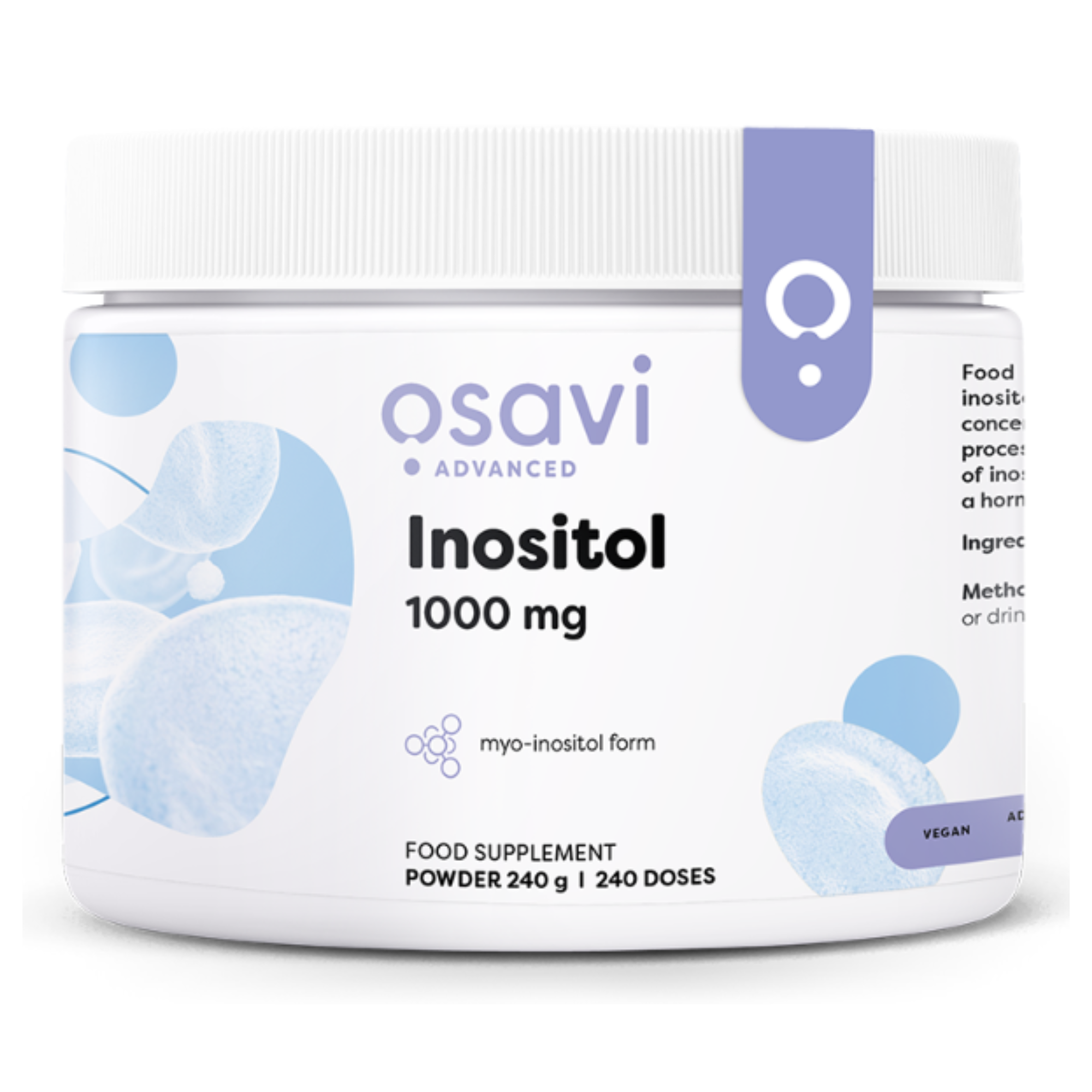 Osavi Inositolo in Polvere 1000mg mio-inositolo - 240 grammi, 240 dosi | acquista in Italia