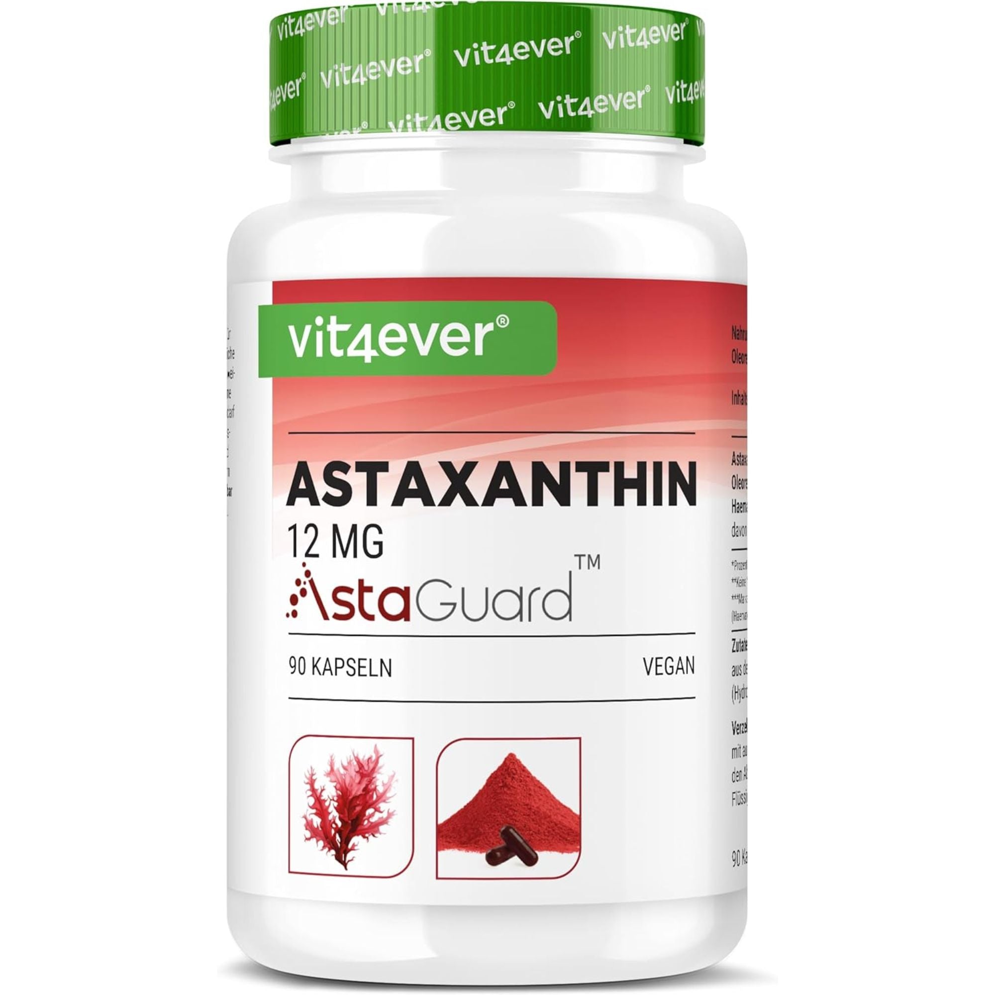 Astaxantina 12mg AstaGuard di Vit4ever, 90 capsule