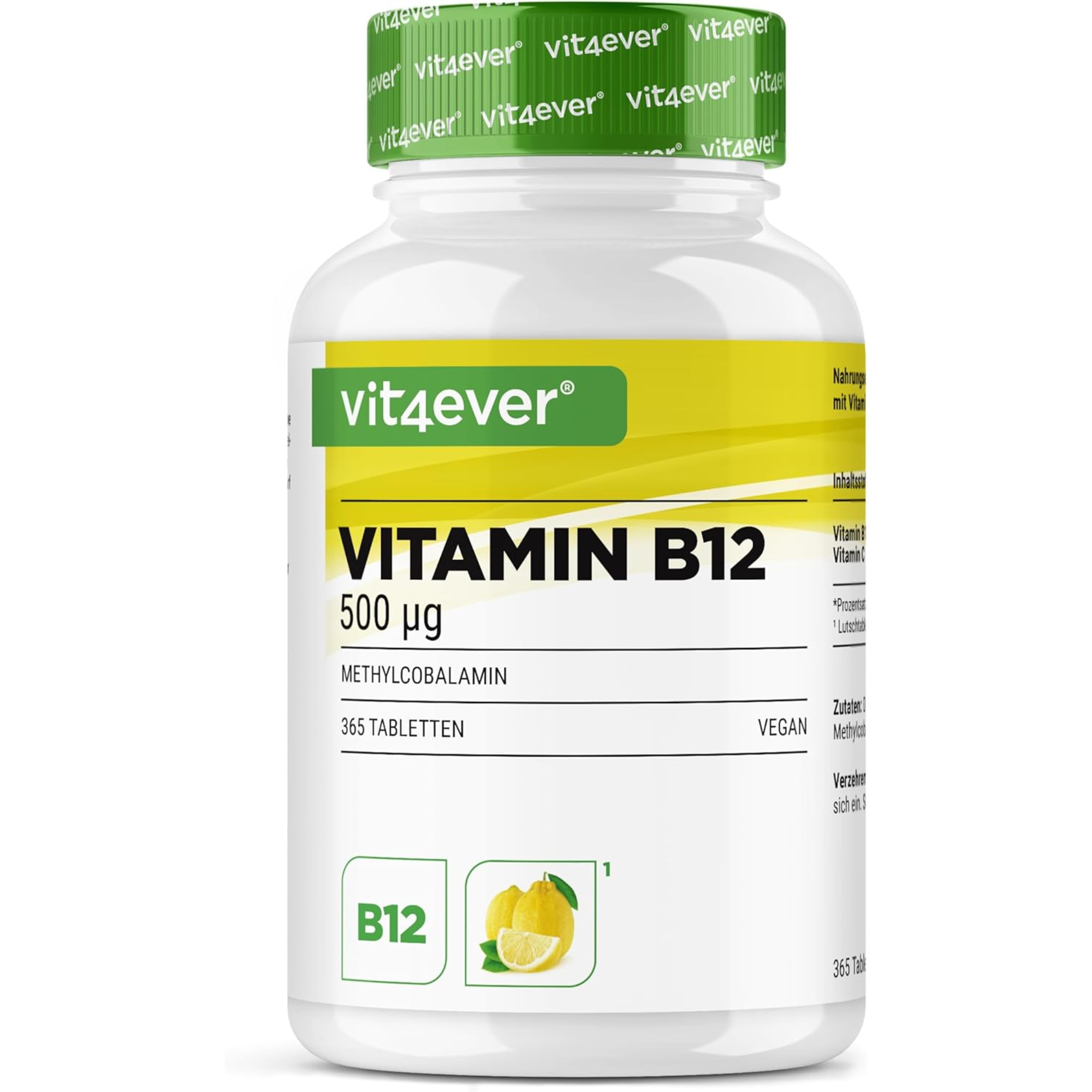 Vit4ever Vitamina B12 Limone 365 compresse sublinguali
