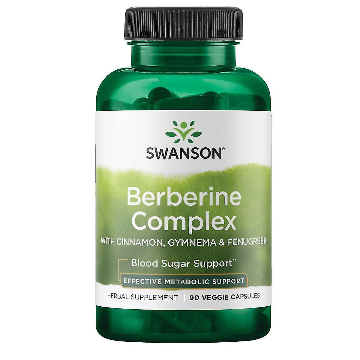 Swanson Berberine Complex con Cannella, Gymnema e Fieno Greco - 90 capsule vegane