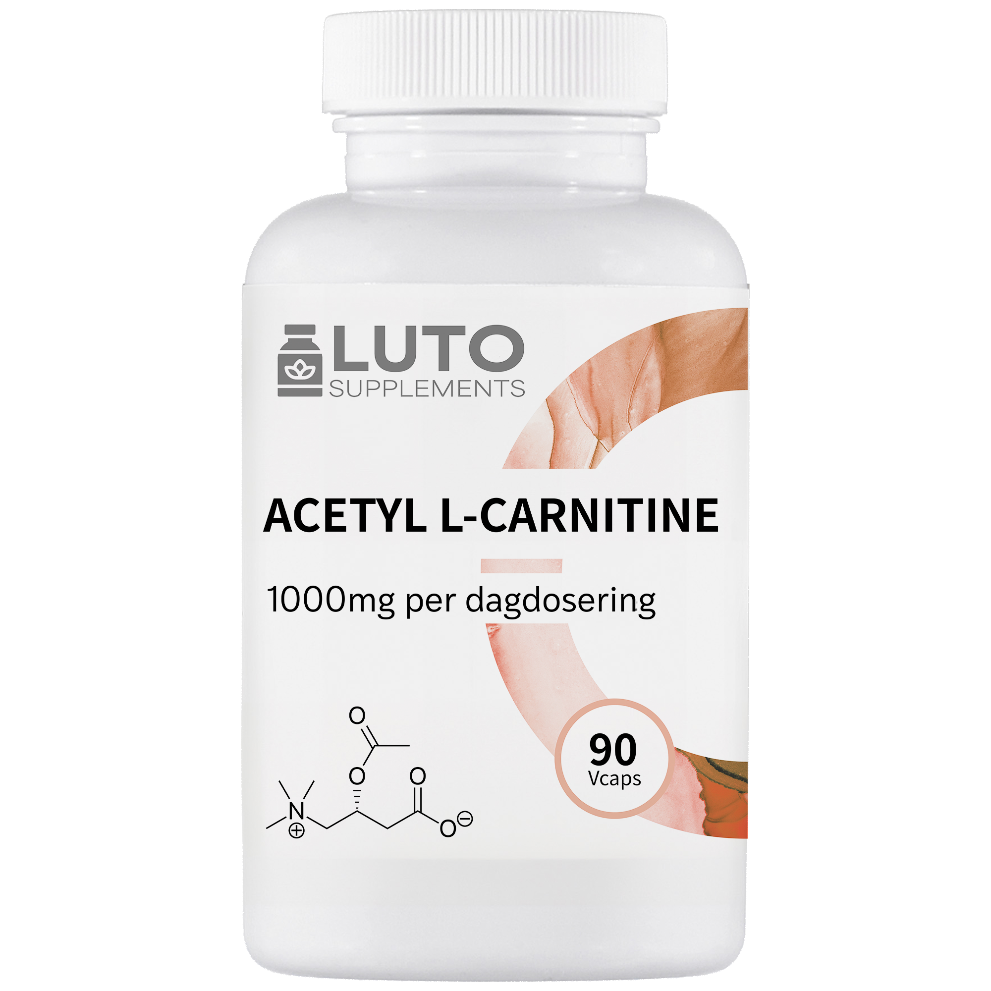 LUTO Supplements Acetil L-Carnitina barattolo con 90 capsule vegetali - 1000 mg per dose giornaliera | acquistabile in Italia