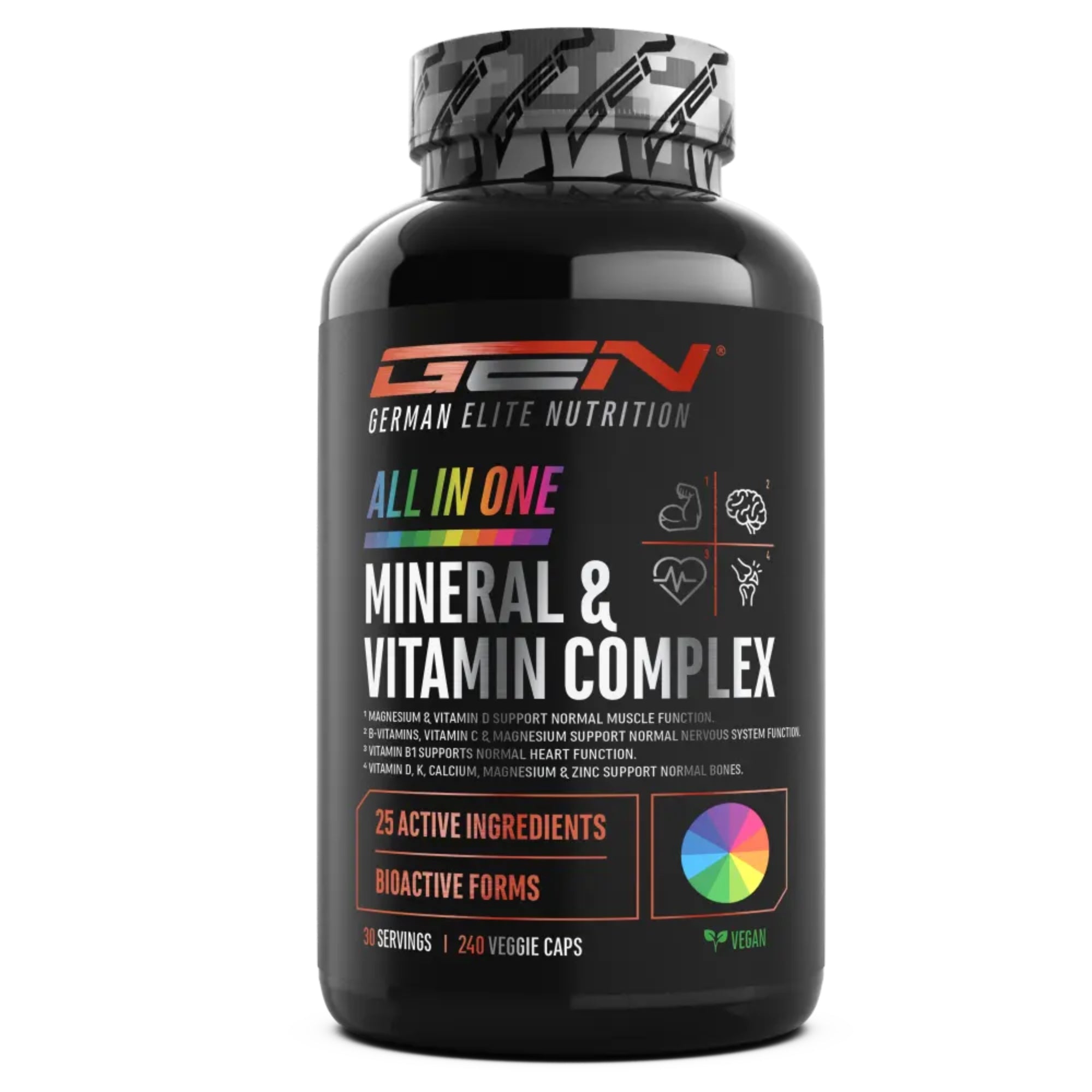 All-in-One Complesso di Minerali e Vitamine | 240 capsule | German Elite Nutrition
