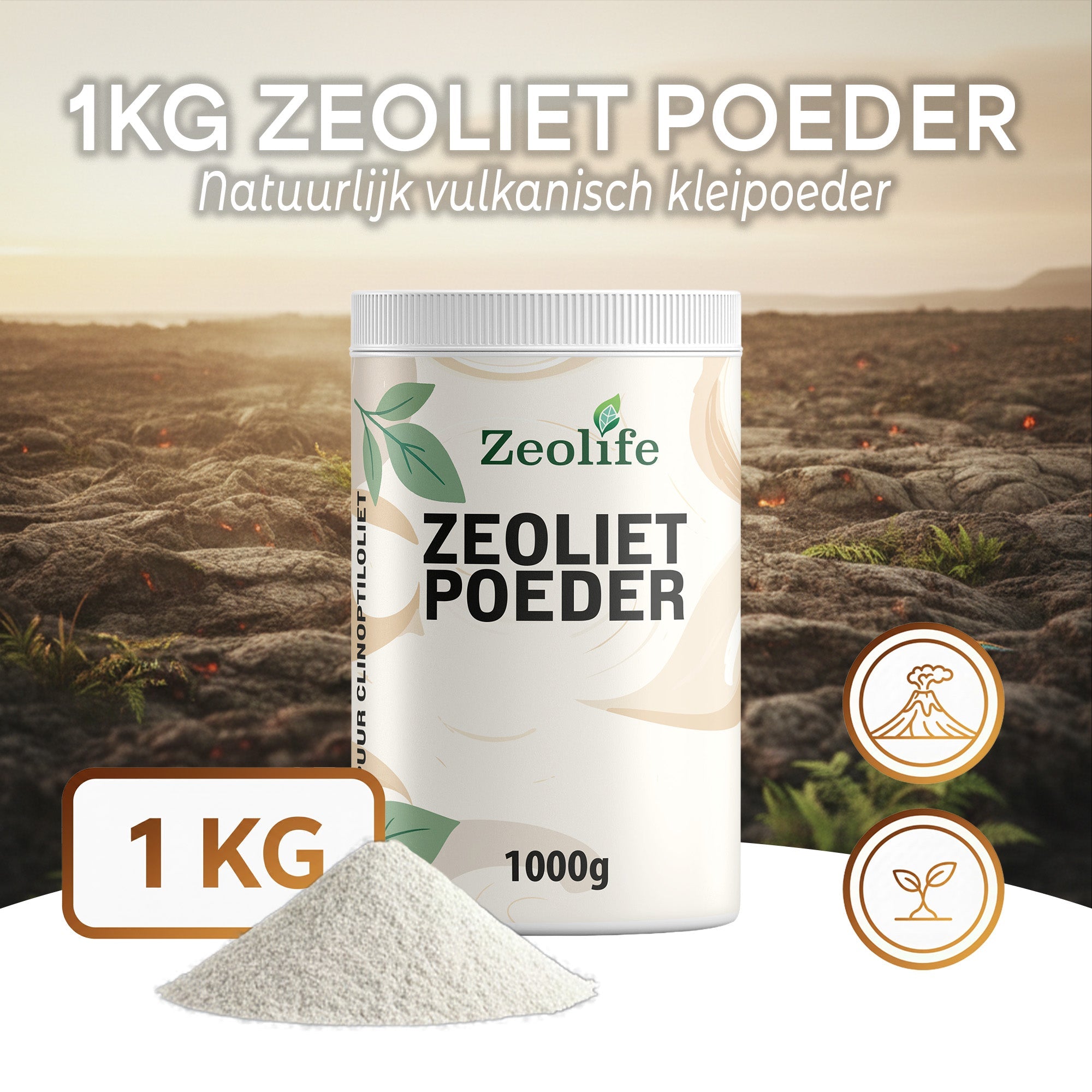 Polvere di Zeolite | 1000 grammi | Zeolife