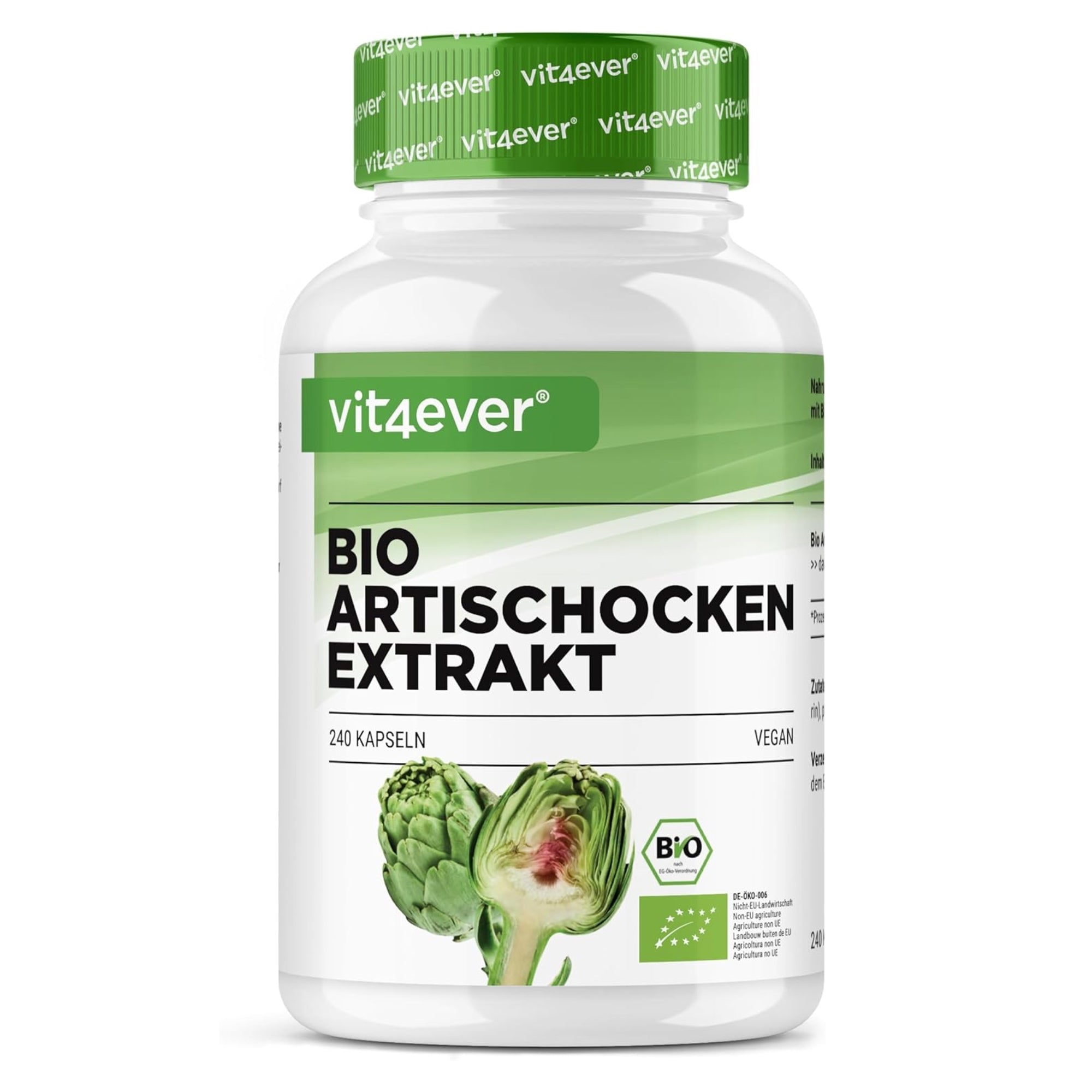 Estratto di Carciofo Bio 20:1 | 240 Capsule | Vit4ever