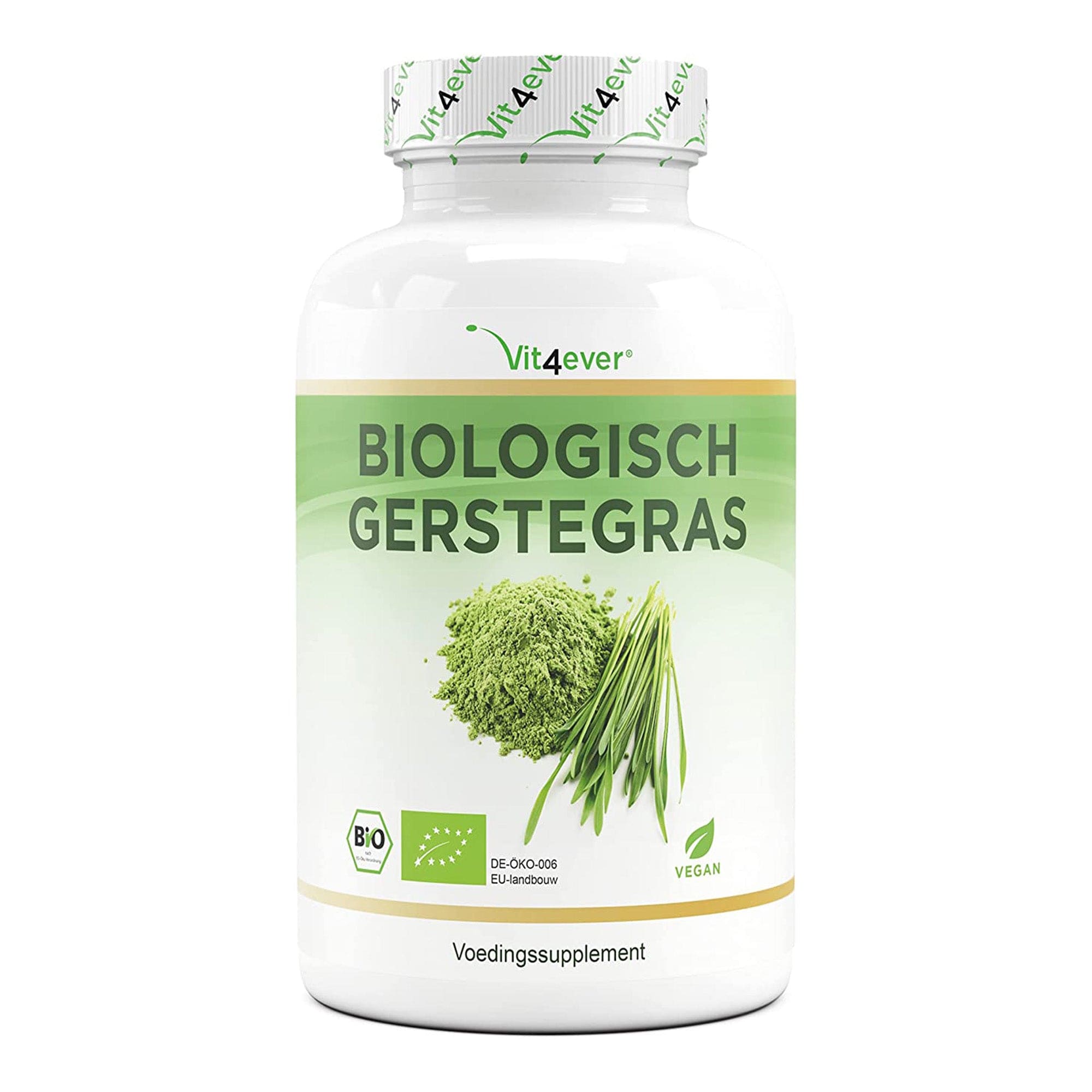 Erba d'orzo biologica | 1500mg | 365 Capsule | Vit4ever