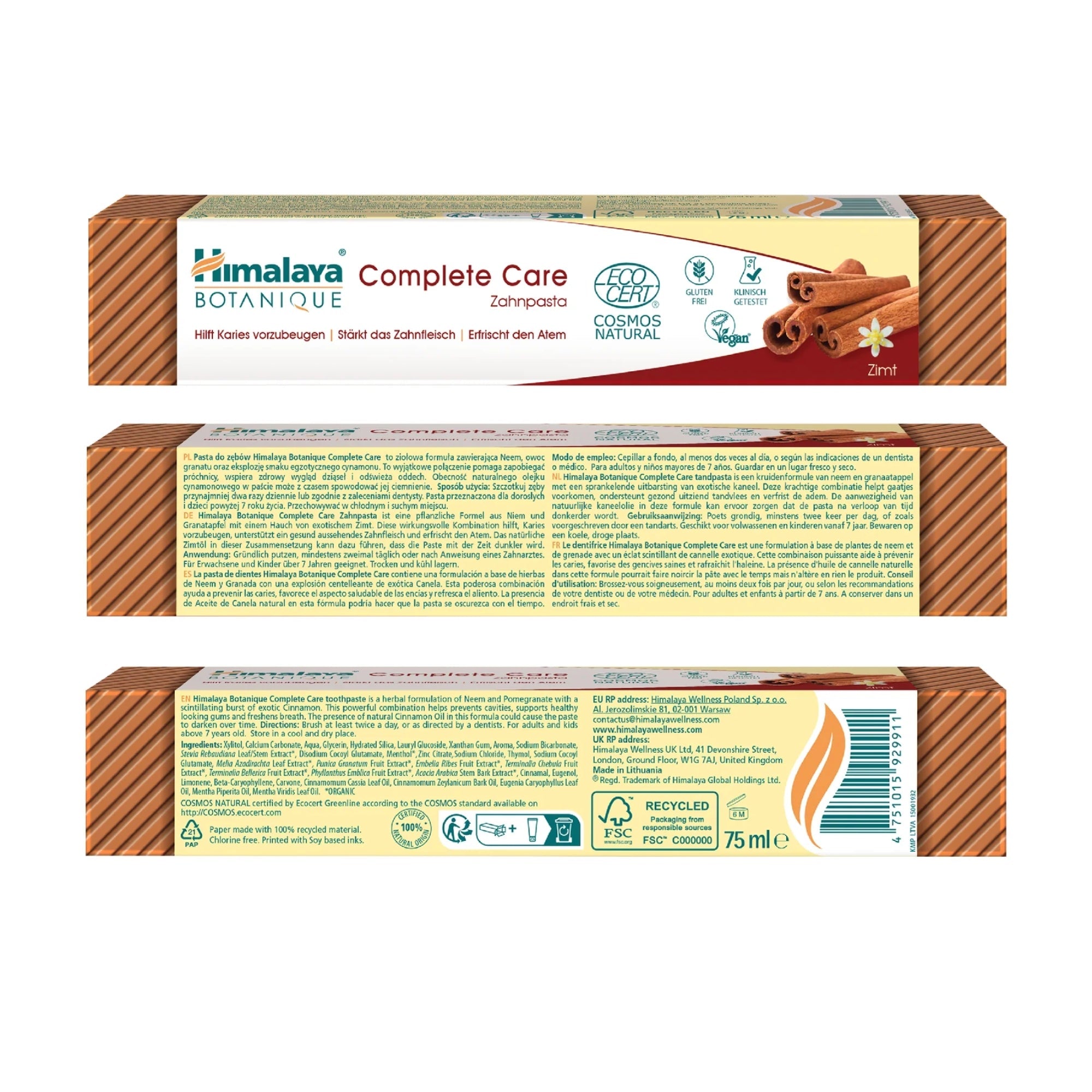 Botanique Complete Care Dentifricio alla Cannella | 75 ml | Himalaya