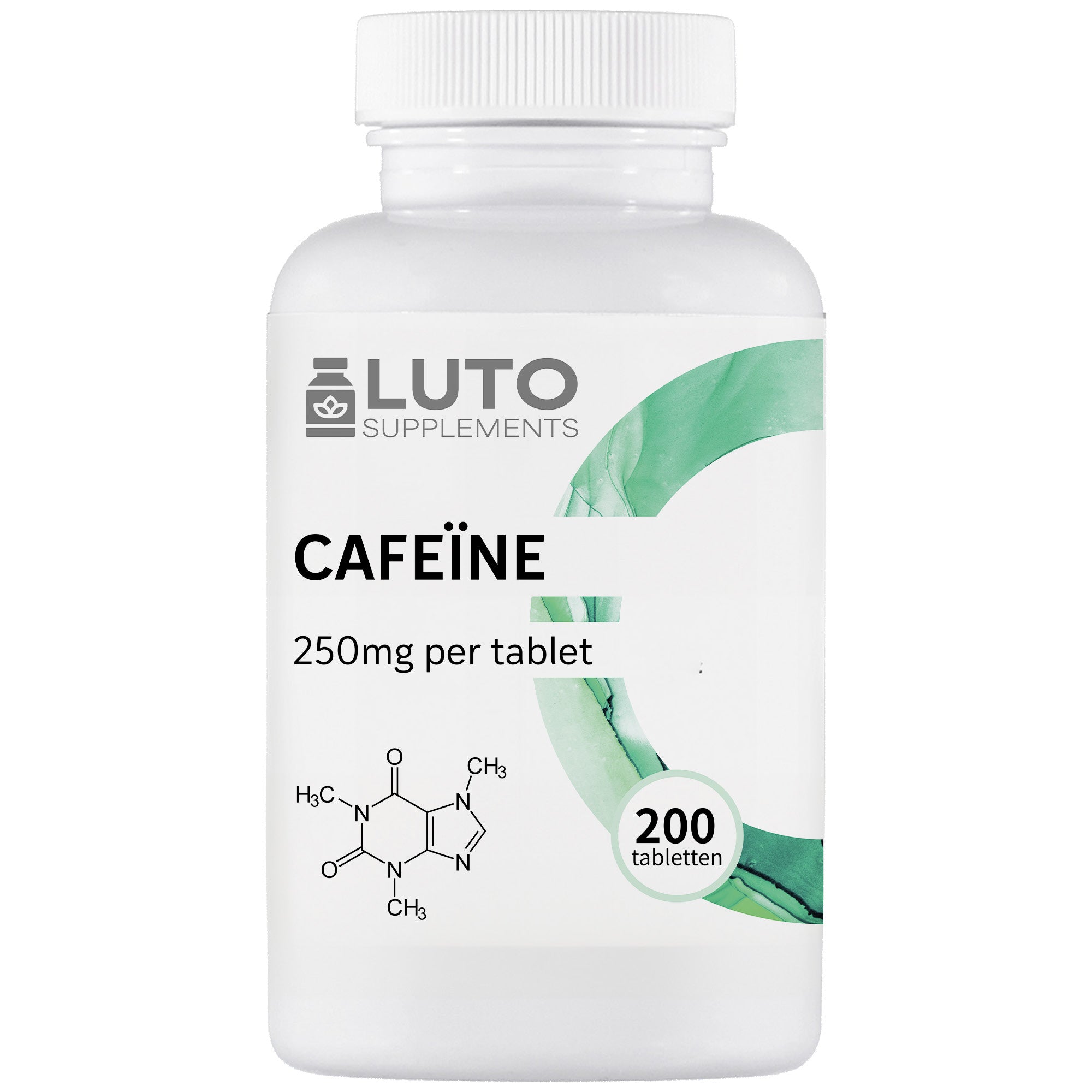 LUTO Supplements Compresse di Caffeina 250mg 200 compresse integratore vegano | acquista in Italia