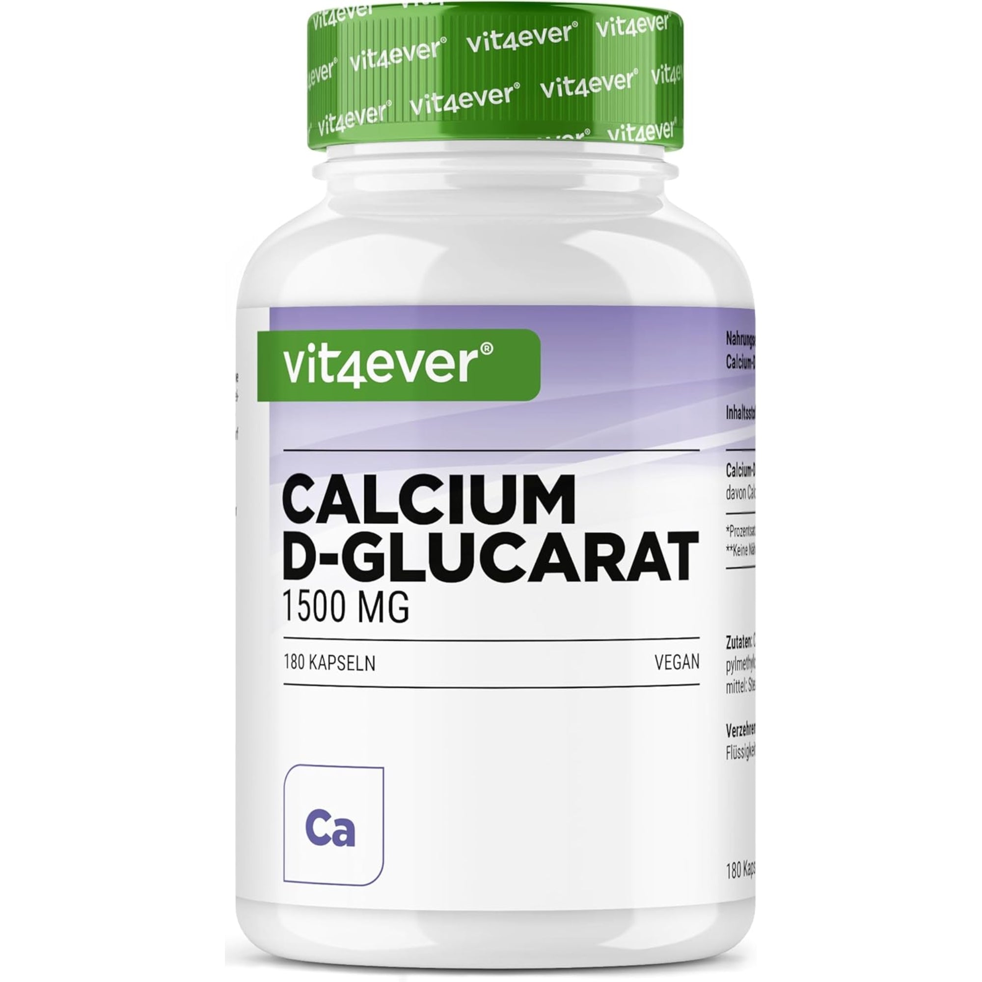 Calcio D-Glucarato 1500mg 180 Capsule | Vit4ever