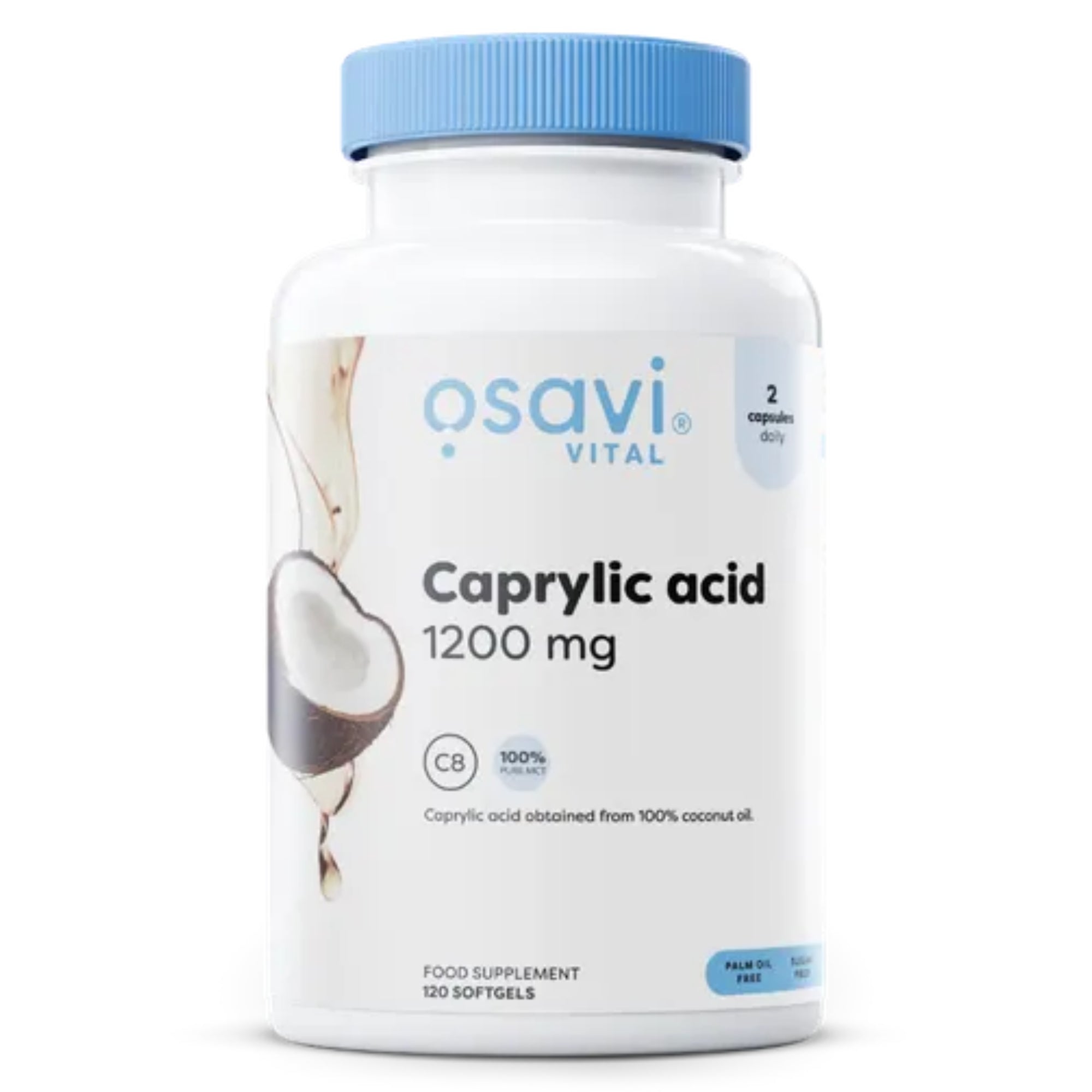 Osavi Acido Caprilico C8 Olio MCT 1200mg - 120 softgel da 100% olio di cocco | acquista in Italia