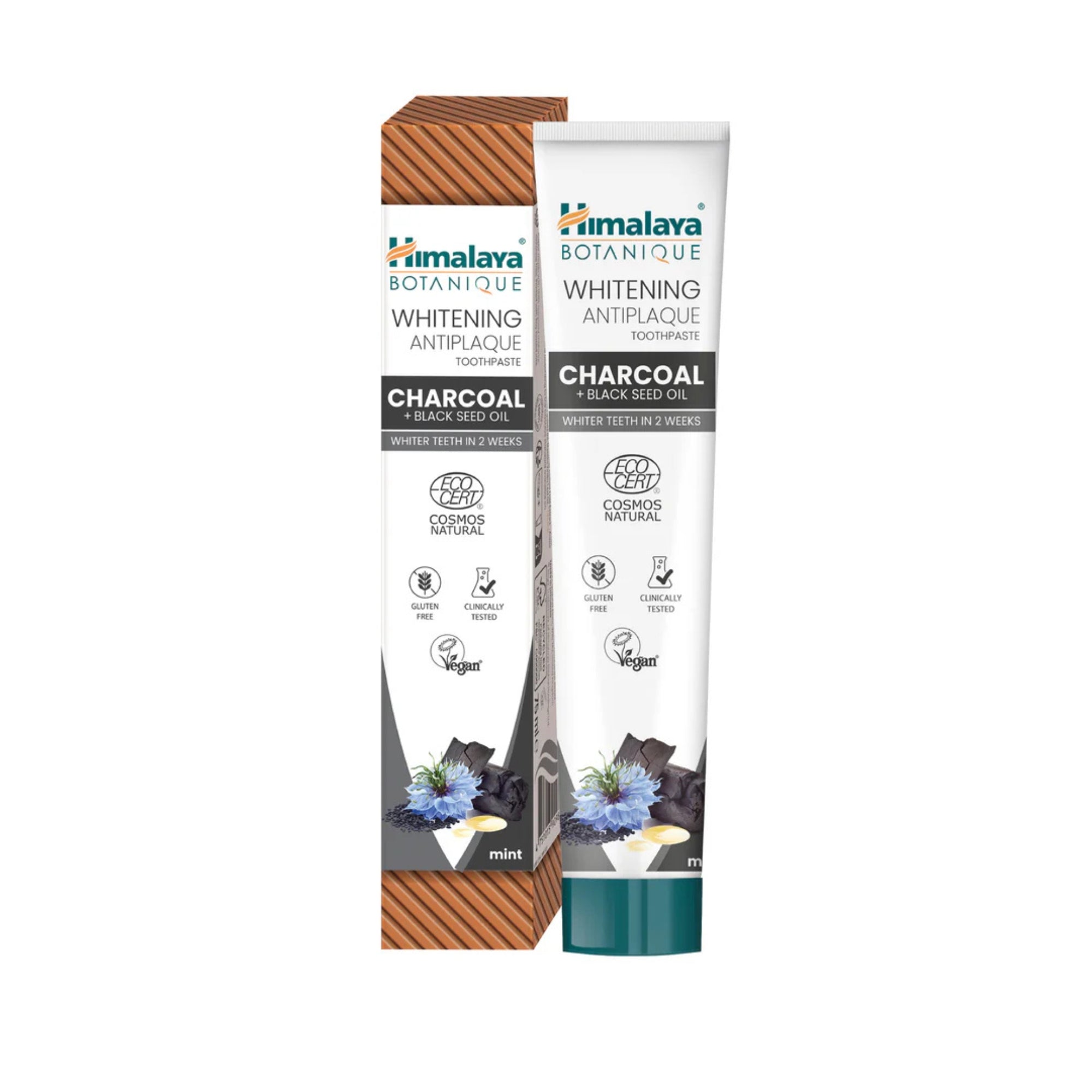 Himalaya Botanique Dentifricio Sbiancante Antiplacca al Carbone + Olio di Nigella | 75 ml | Himalaya