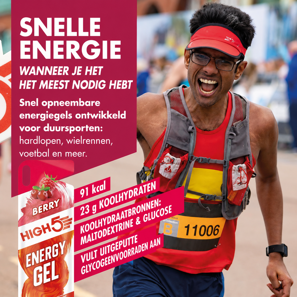 HIGH5 Energy Gel Misto | 20 x 40g | 23g di Carboidrati per Gel