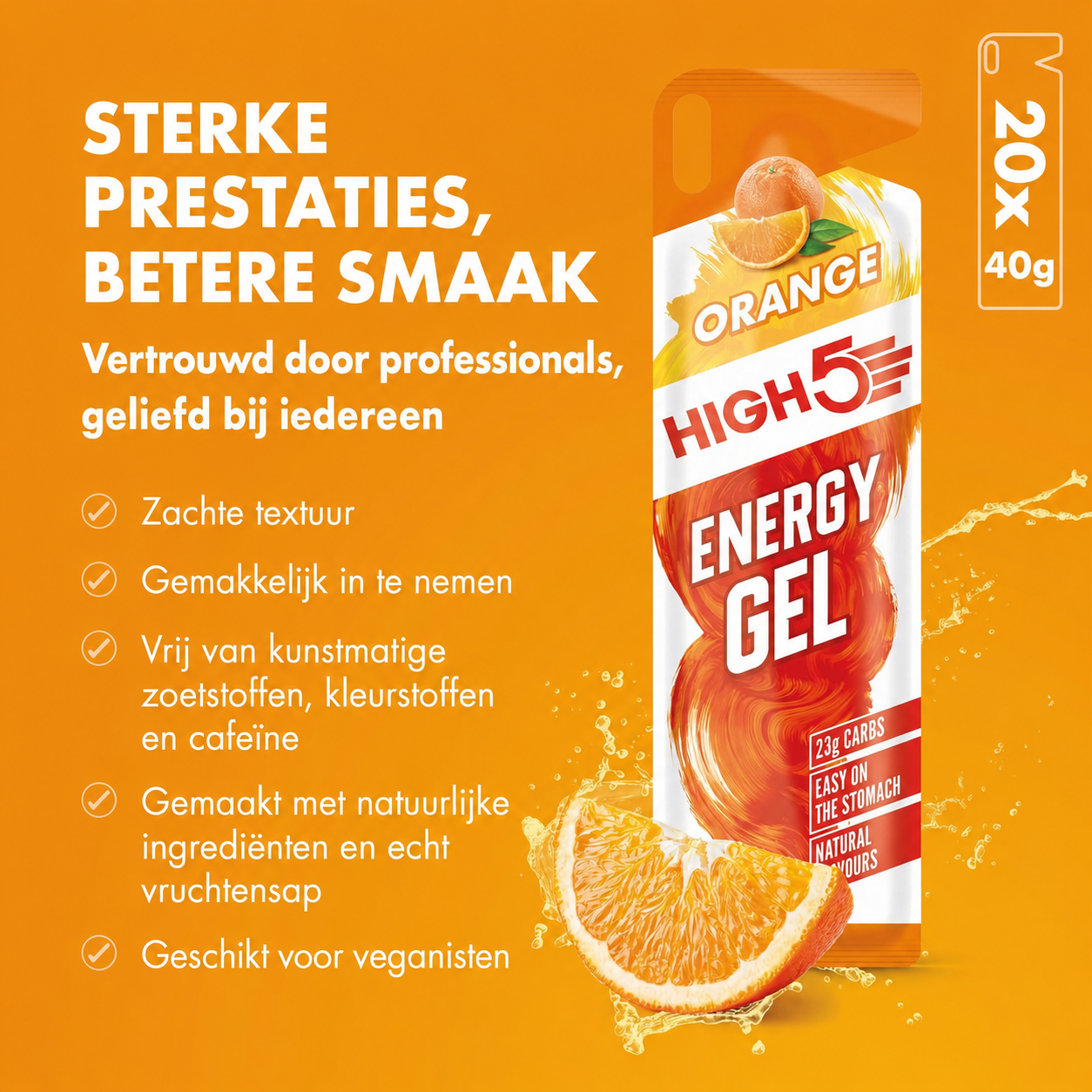HIGH5 Energy Gel Misto | 20 x 40g | 23g di Carboidrati per Gel