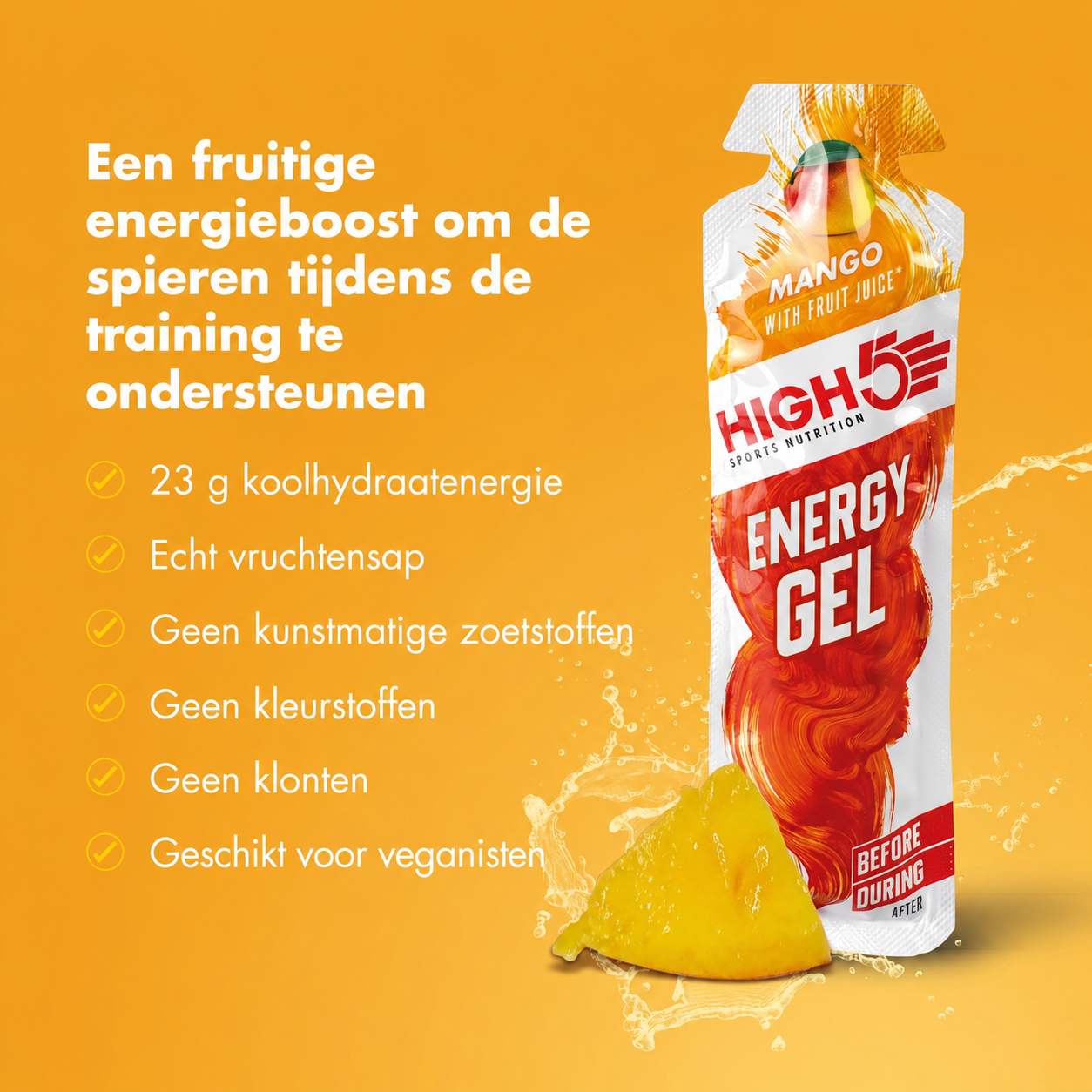 HIGH5 Energy Gel Mango | 20 x 40g | 23g di Carboidrati per Gel