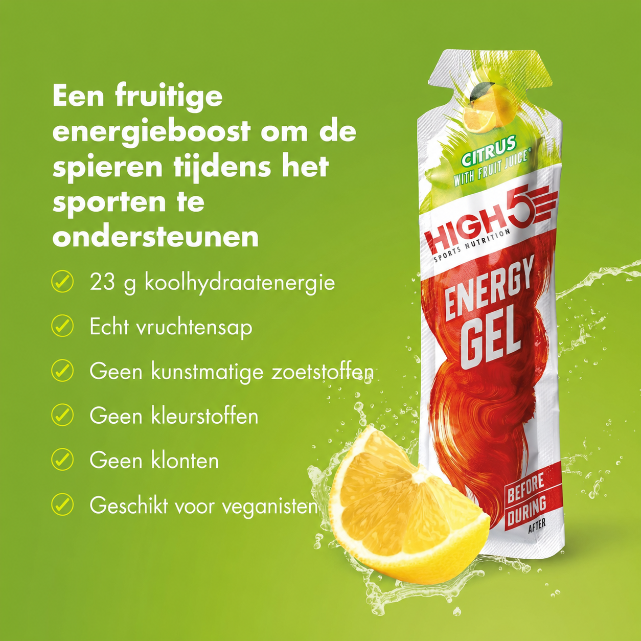 HIGH5 Energy Gel Agrumi | 20 x 40g | 23g di Carboidrati per Gel