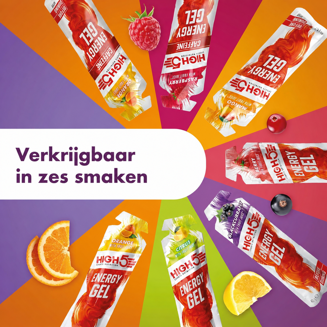 HIGH5 Energy Gel Ribes Nero | 20 x 40g | 23g di Carboidrati per Gel