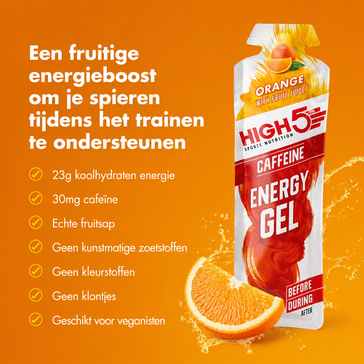 HIGH5 Energy Gel Arancia | 20 x 40g | 23g di Carboidrati per Gel