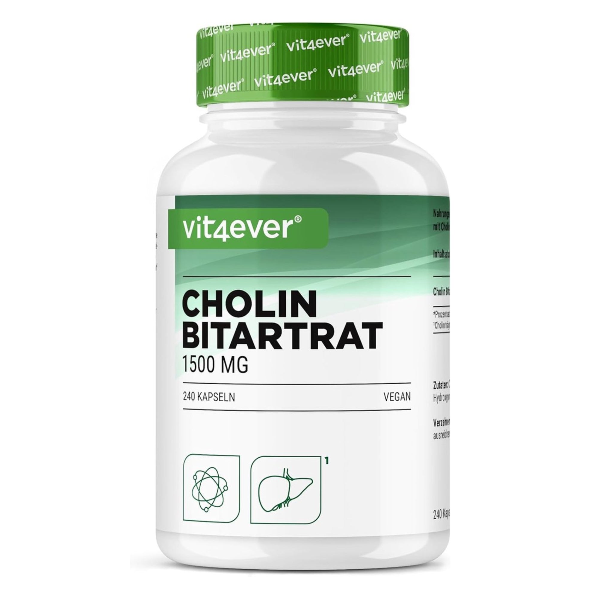 Colina Bitartrato 750mg | 240 Capsule | Vit4ever