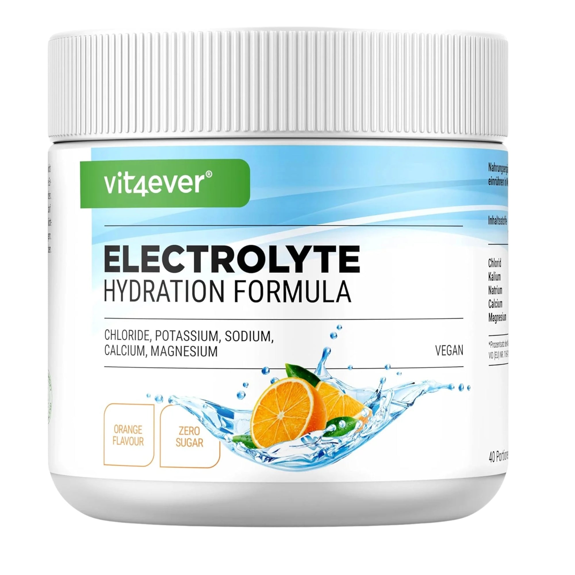 Polvere per idratazione con elettroliti gusto arancia vit4ever
