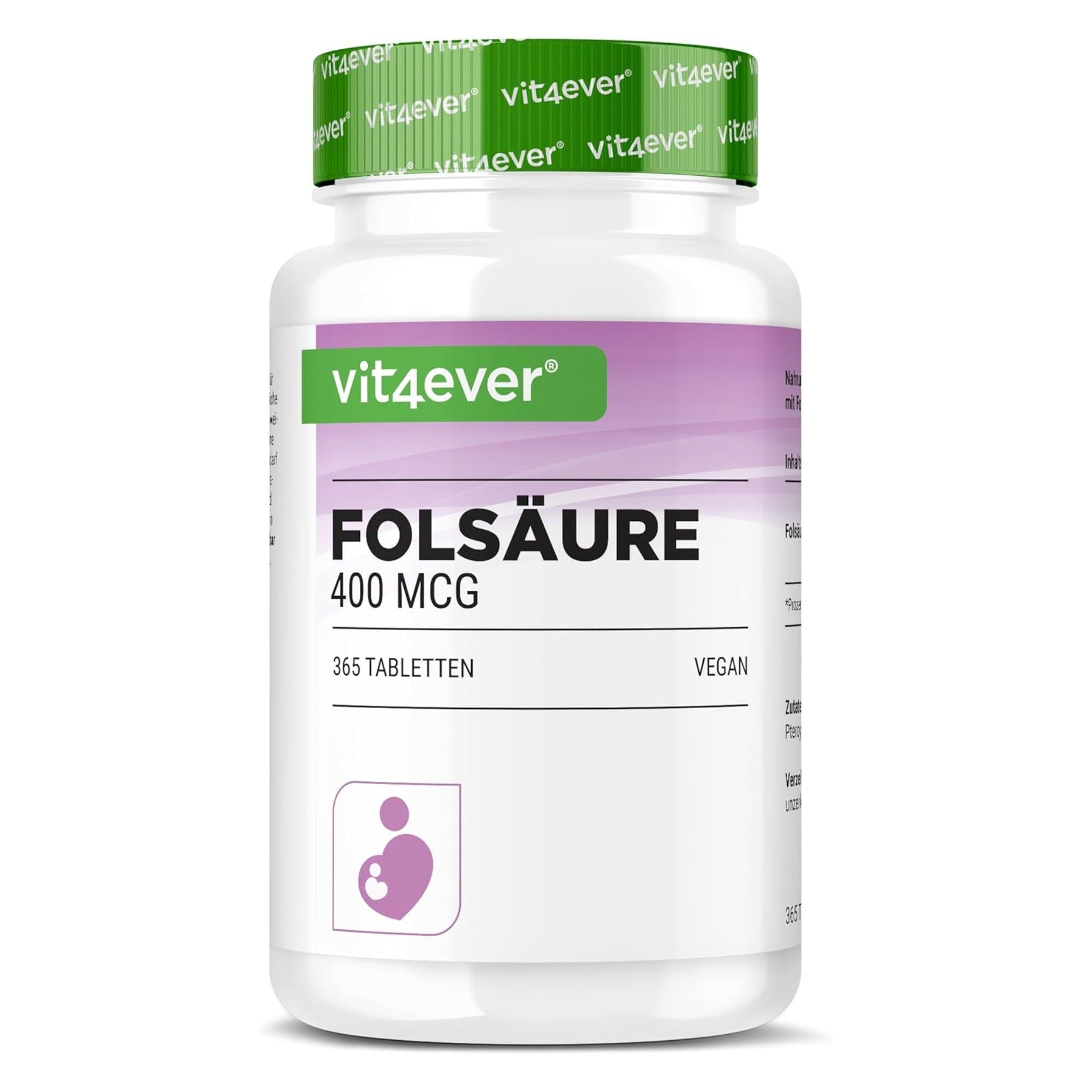 Acido Folico 400 mcg | 365 Compresse | Vit4ever
