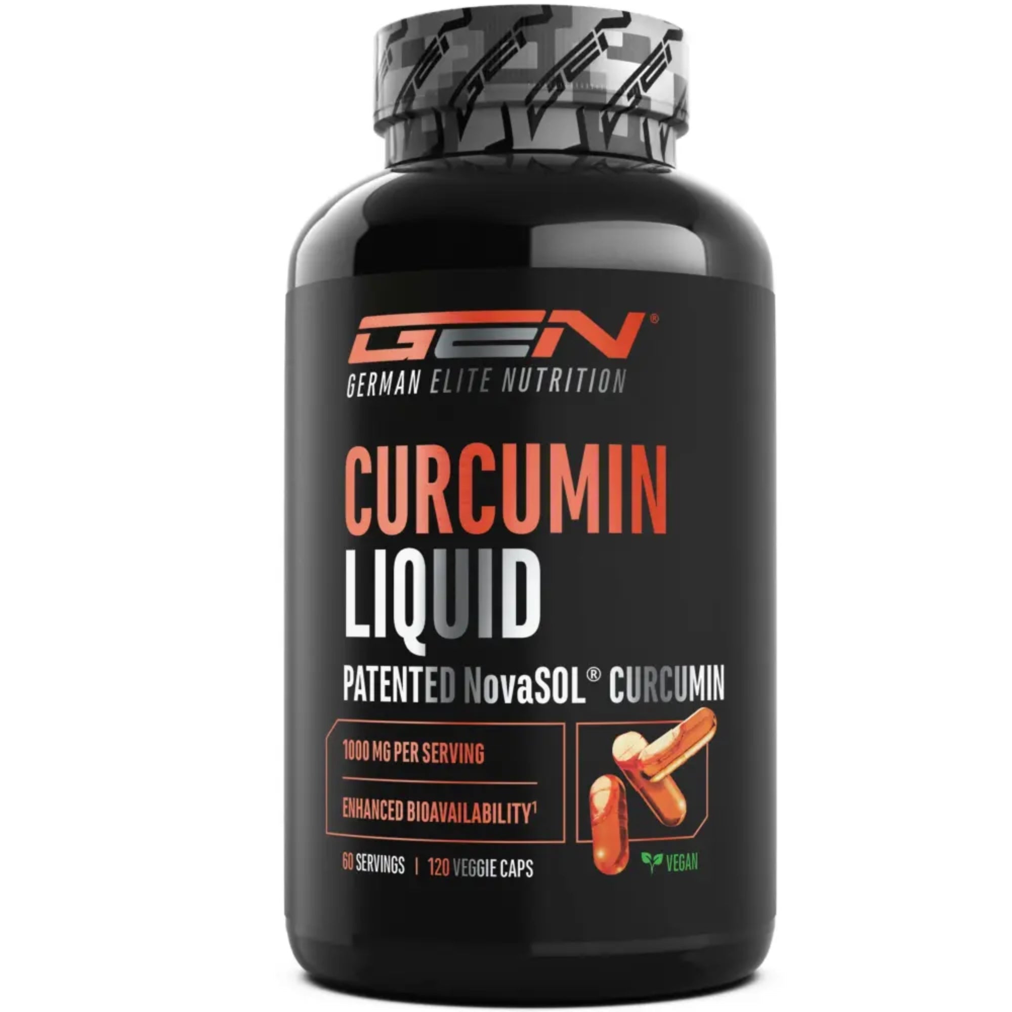 Curcumina Liquida (NovaSOL® Curcumin 1000mg) | 120 capsule | German Elite Nutrition