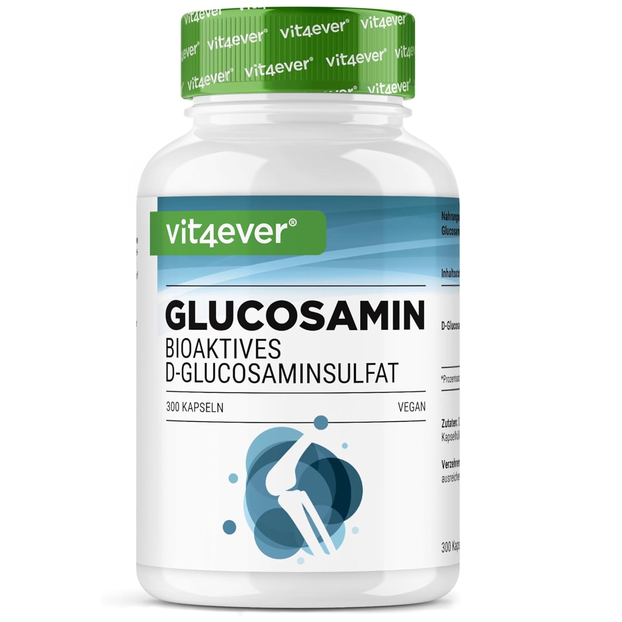 Glucosamina (D-Glucosamina Solfato) 900mg | 300 capsule | Vit4ever