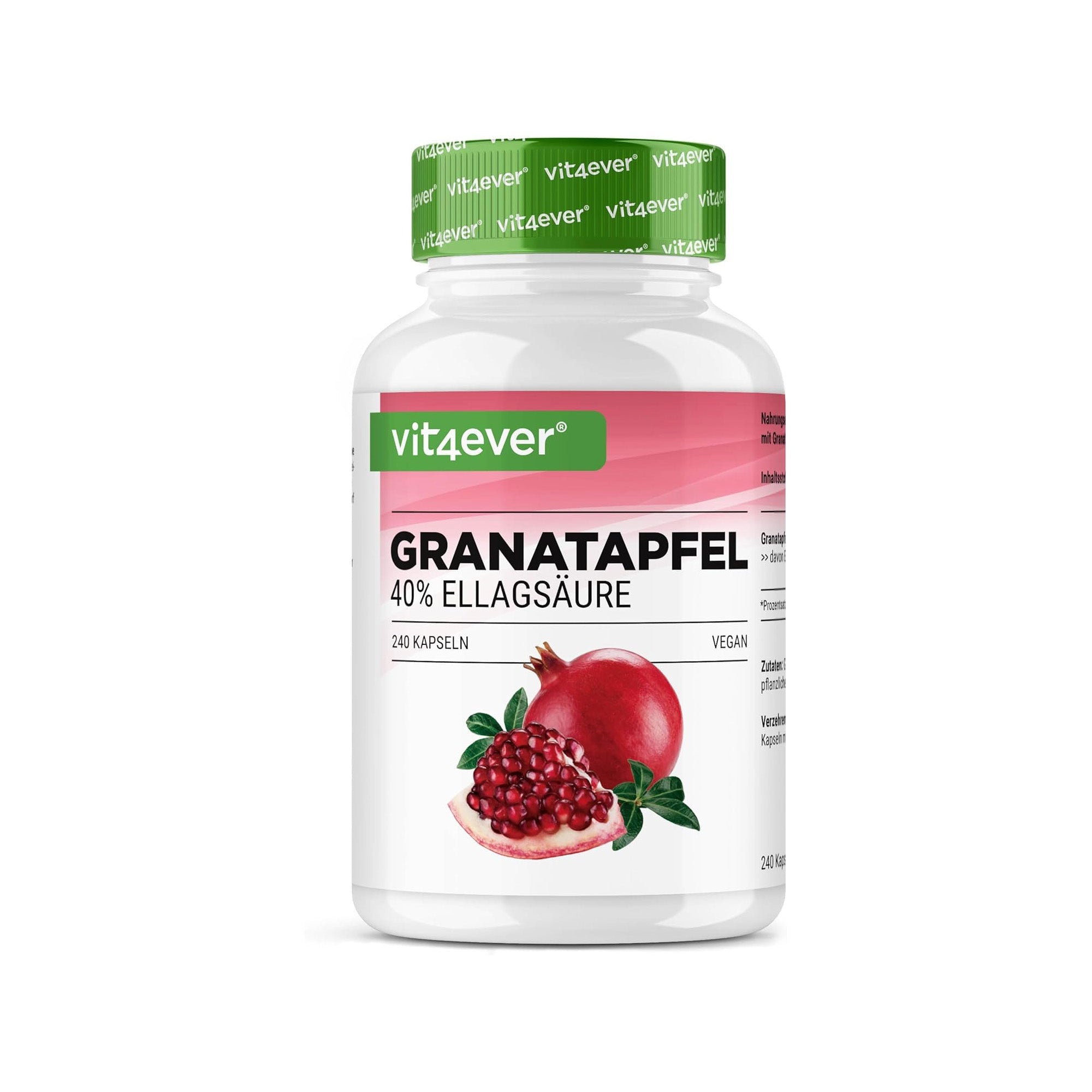 Vit4ever integratore estratto di melograno flacone - 240 capsule, 40% acido ellagico