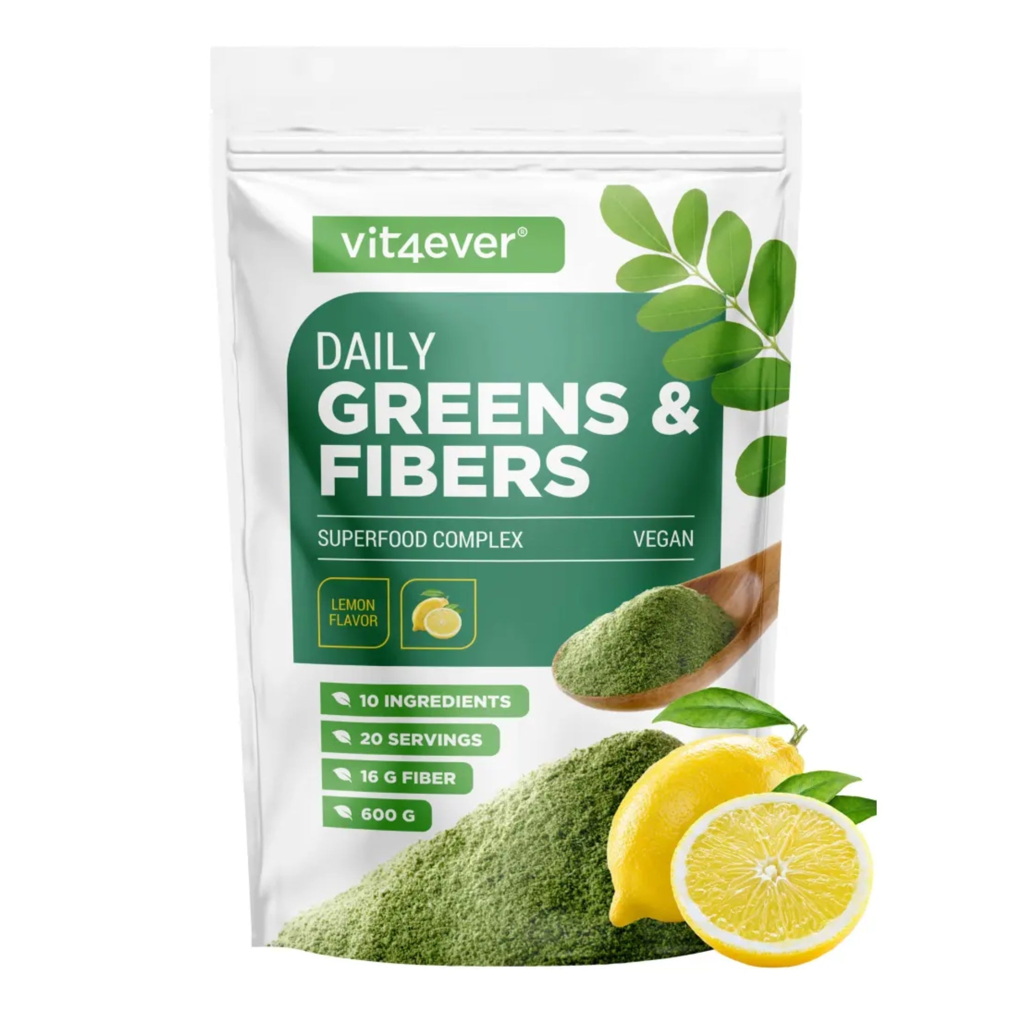 Daily Greens & Fibers Limone | 600g | Vit4ever