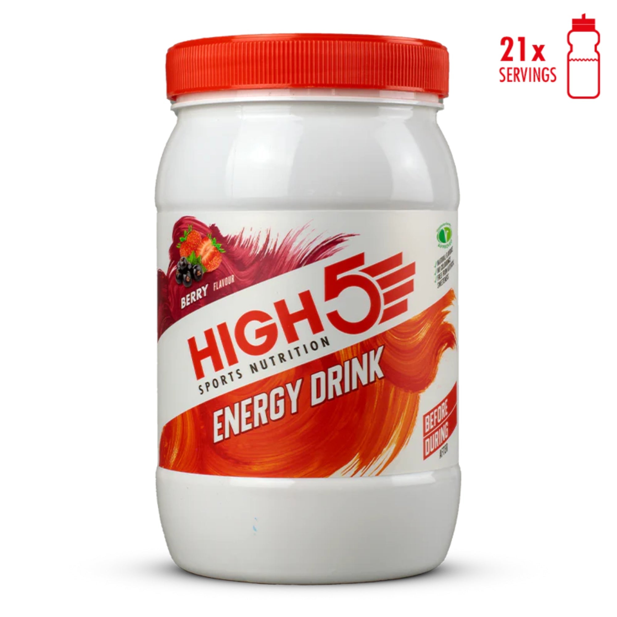 HIGH5 Energy Drink Berry | Polvere carboidrati-elettroliti