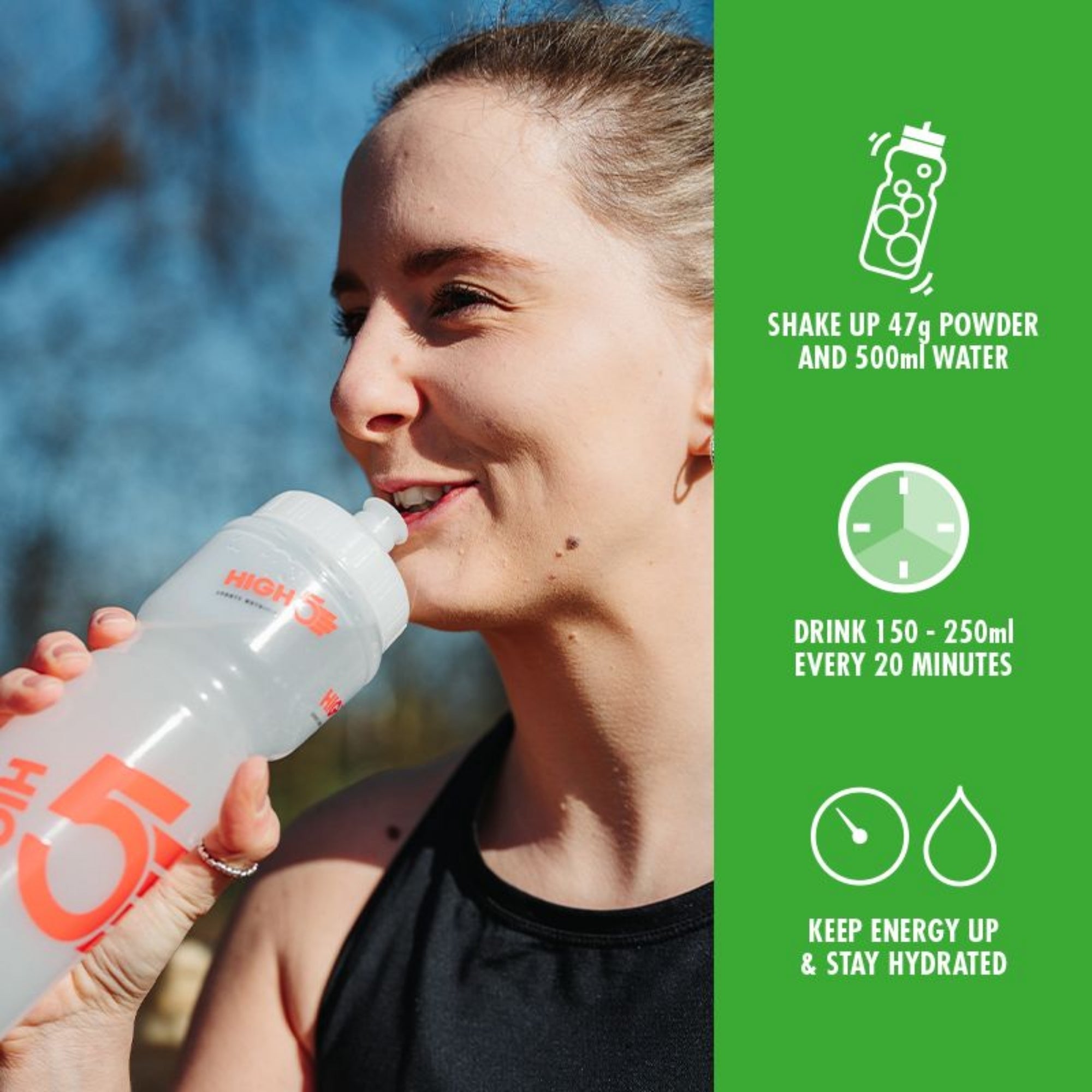 HIGH5 Energy Drink Caffeina | Polvere carboidrati-elettroliti