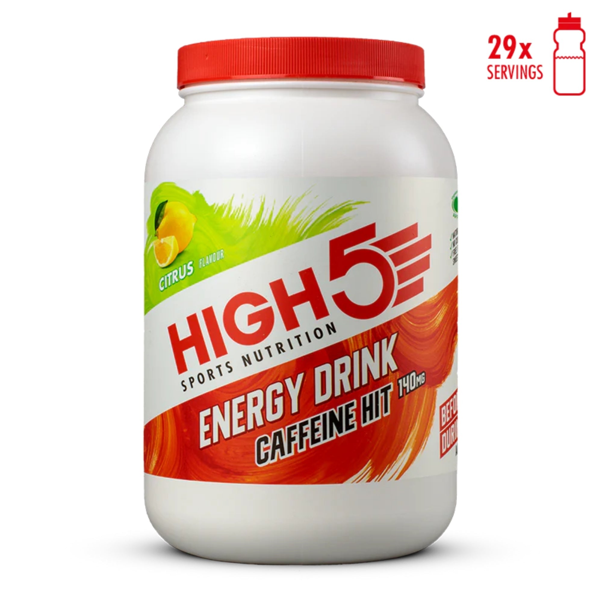 HIGH5 Energy Drink Caffeina | Polvere carboidrati-elettroliti