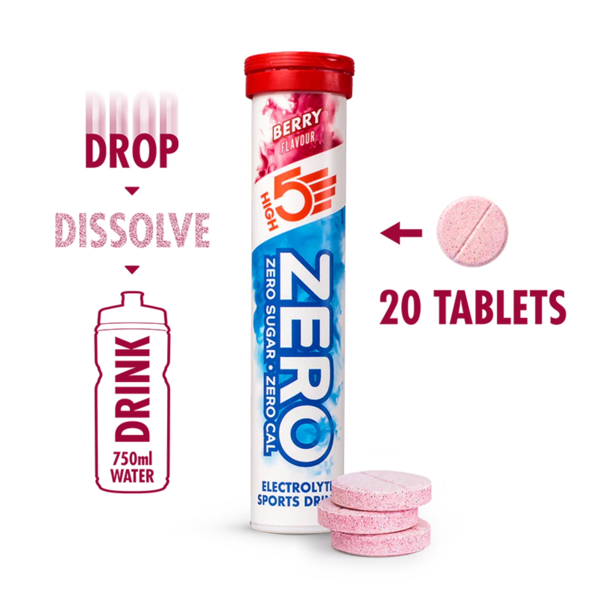 ZERO Compresse effervescenti elettrolitiche Mixed Flavours | 3 x 20 compresse | HIGH5