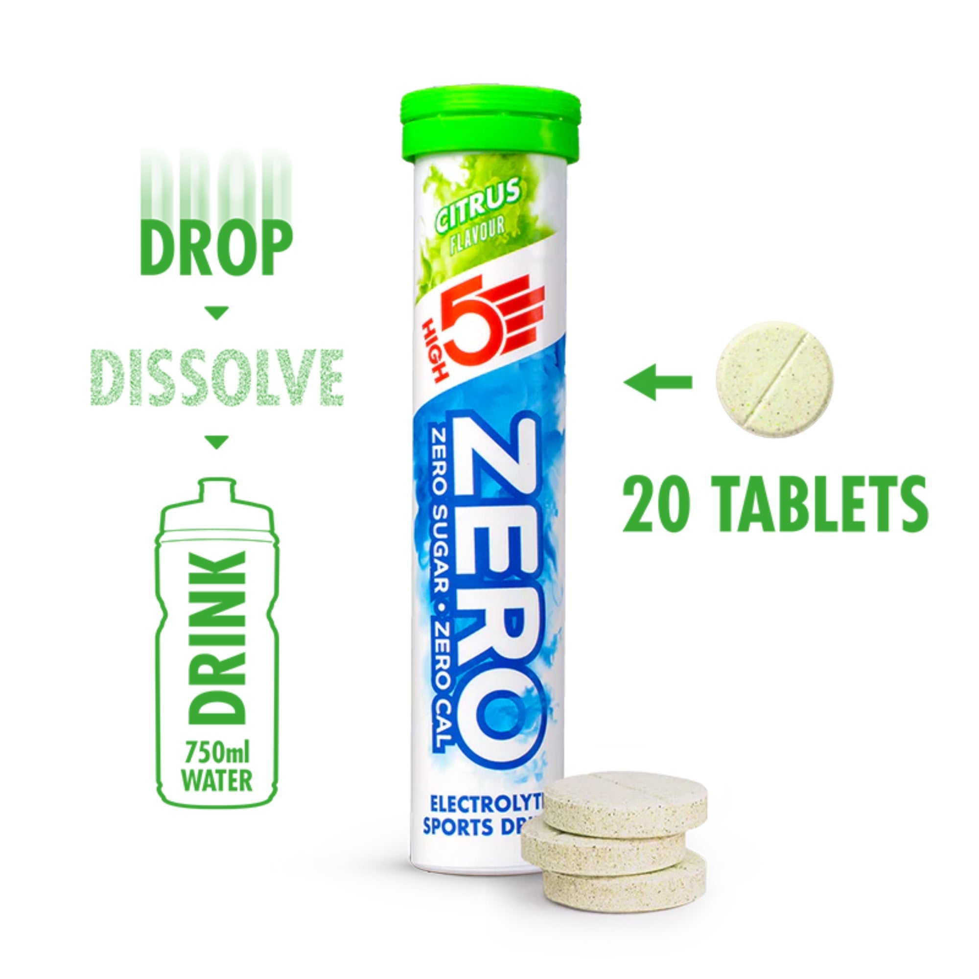 ZERO Compresse effervescenti elettrolitiche Variety Pack | 3 x 20 compresse | HIGH5