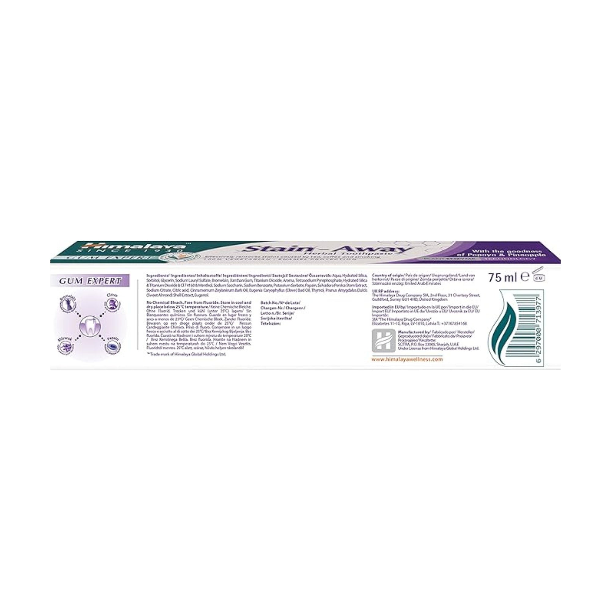 Dentifricio Gum Expert Stain Away di Himalaya | 75ml
